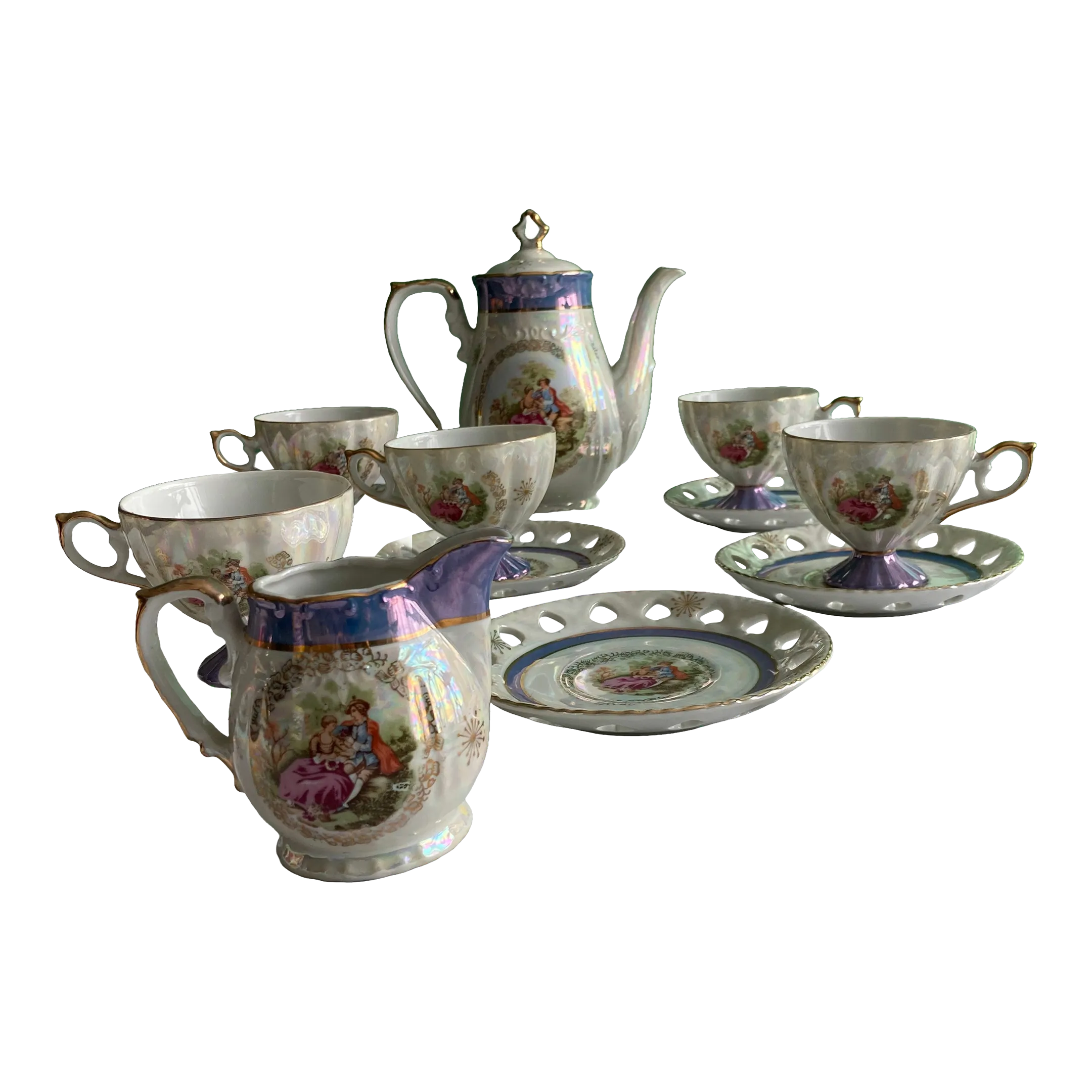 Vintage Japan Mtk Tokhi China Lusterware 14 Pieces