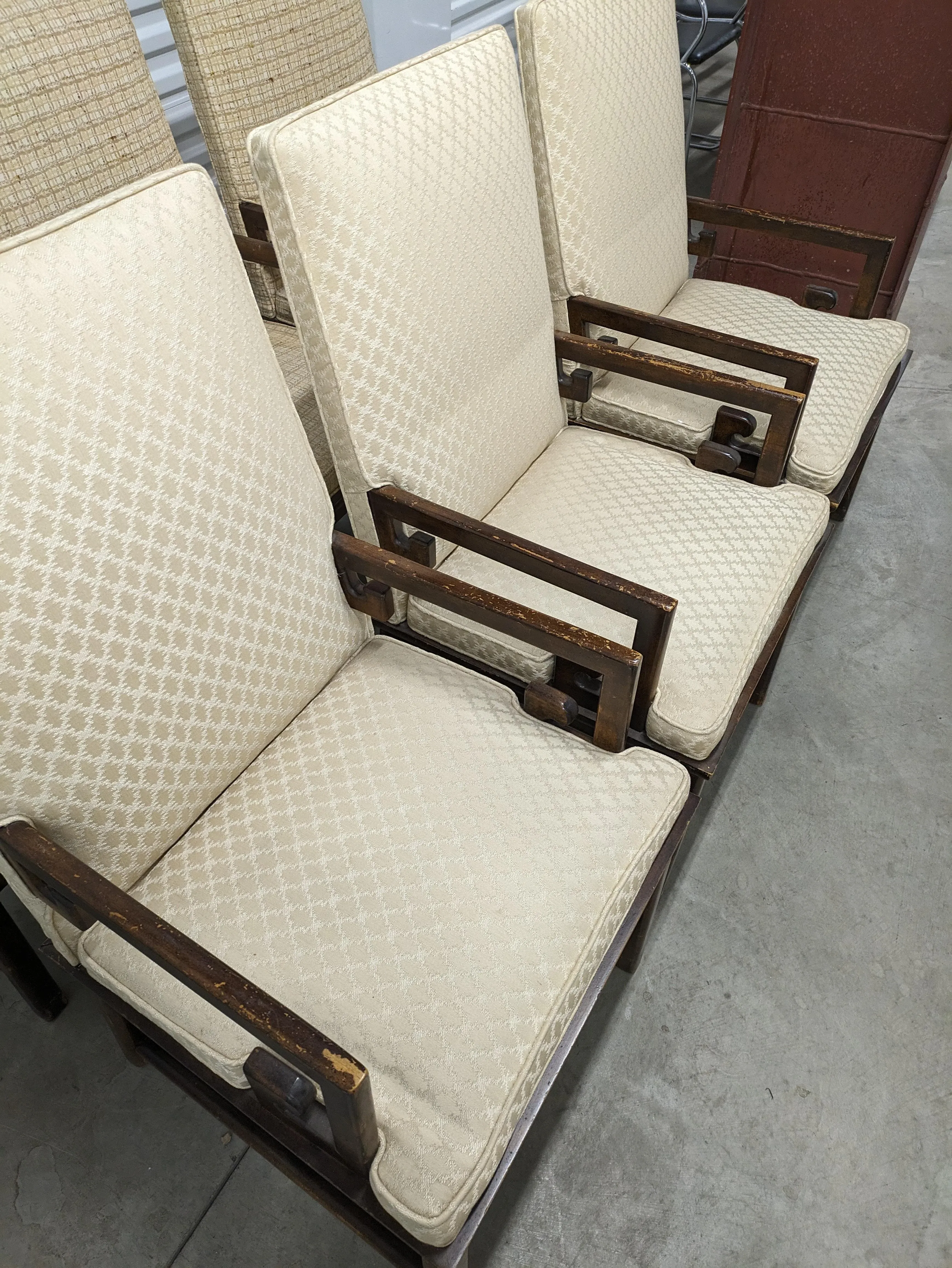 Mid 20th Century 6 James Mont Style Dining Chairs - Set of 6