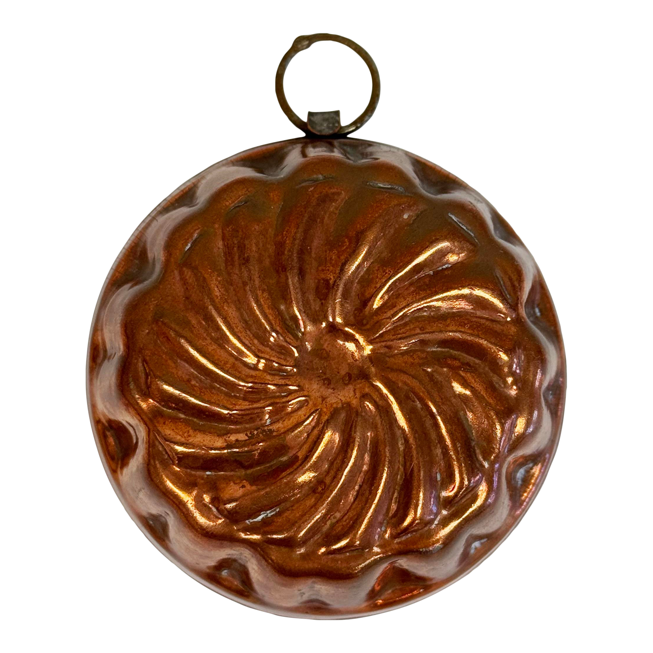 Vintage Petite Swirl Pattern Copper Mold | Chairish