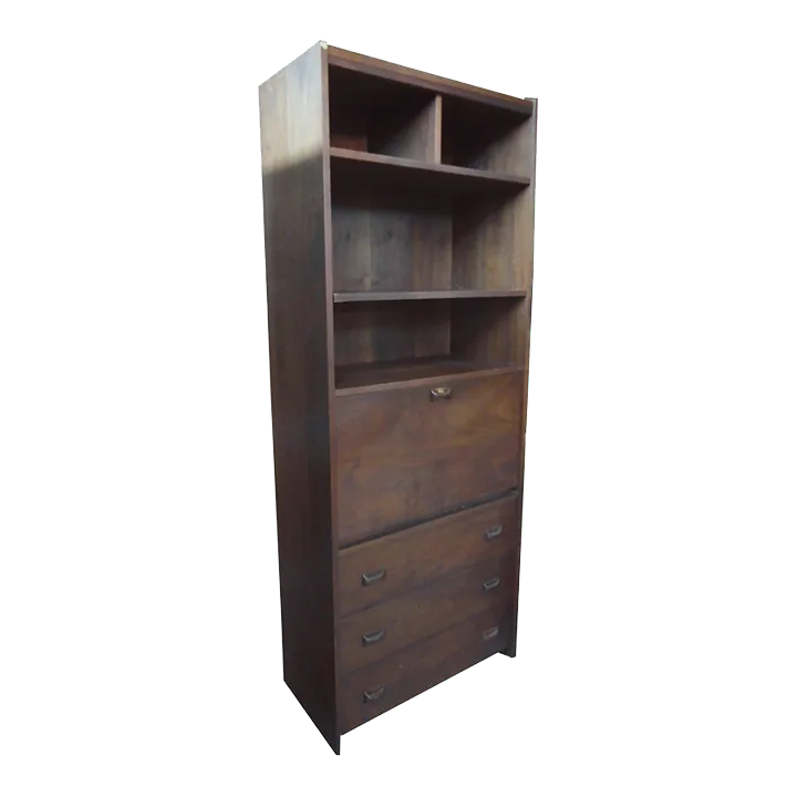 Vintage MidCentury Walnut Bookcase/Media Center Chairish