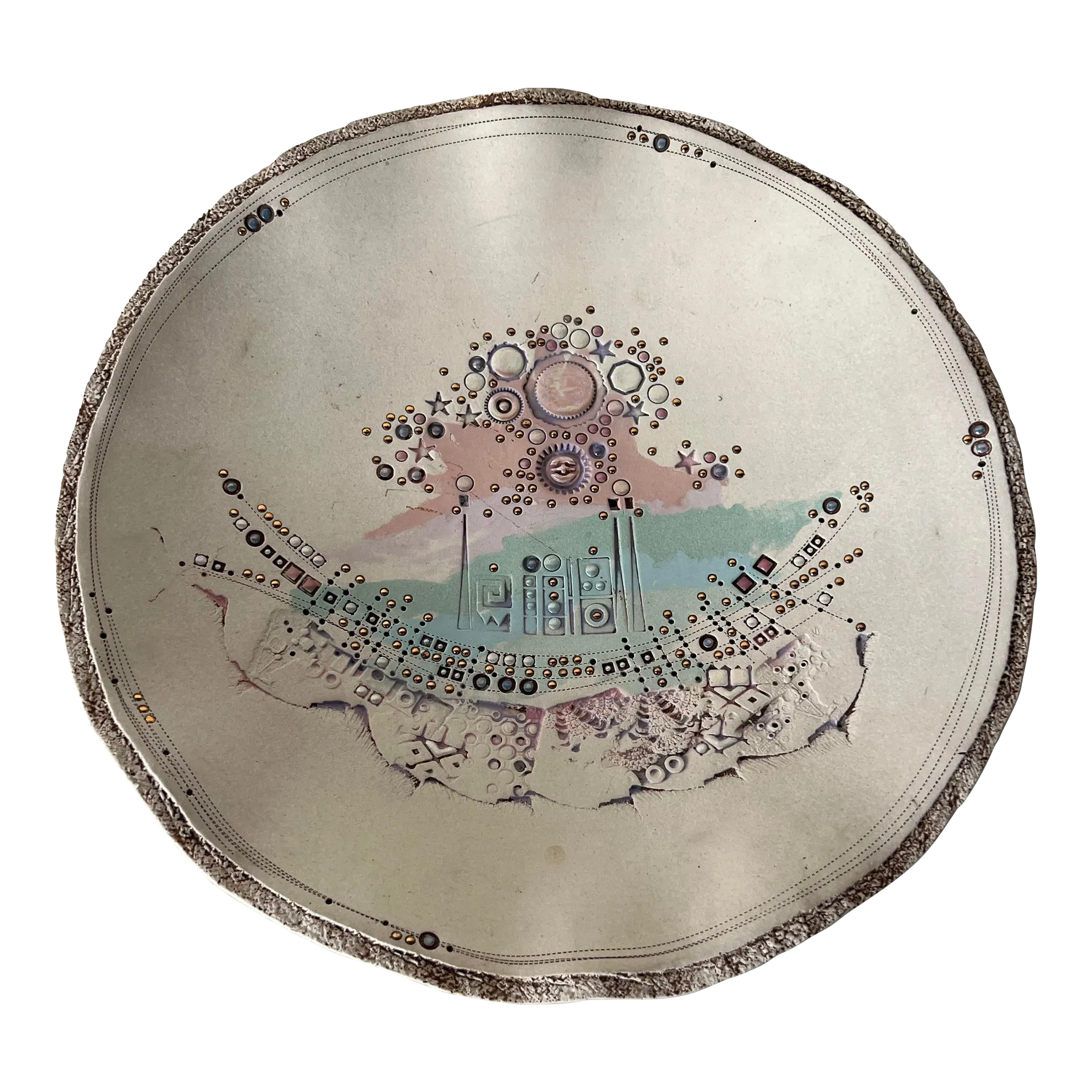 1980\'s Vintage Japanese Artistic Decorative Pottery Plate