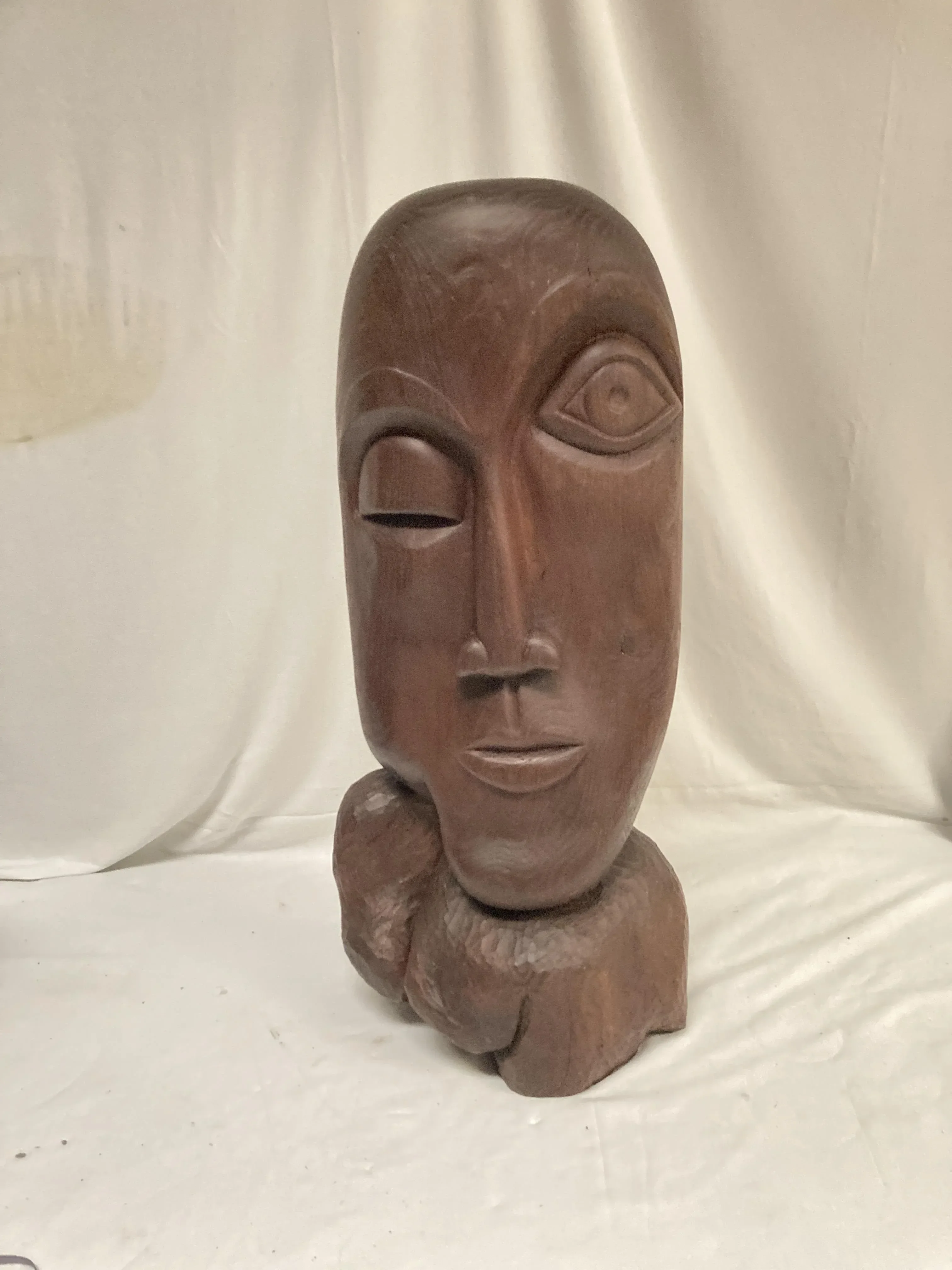 Face Sculpture, 1973, Wood