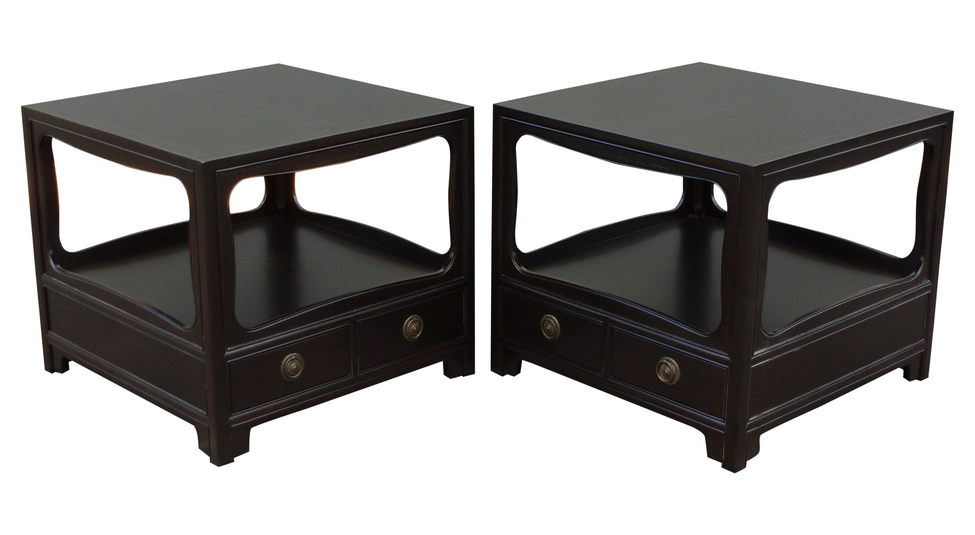Vintage Baker Espresso Nightstands Pair Chairish