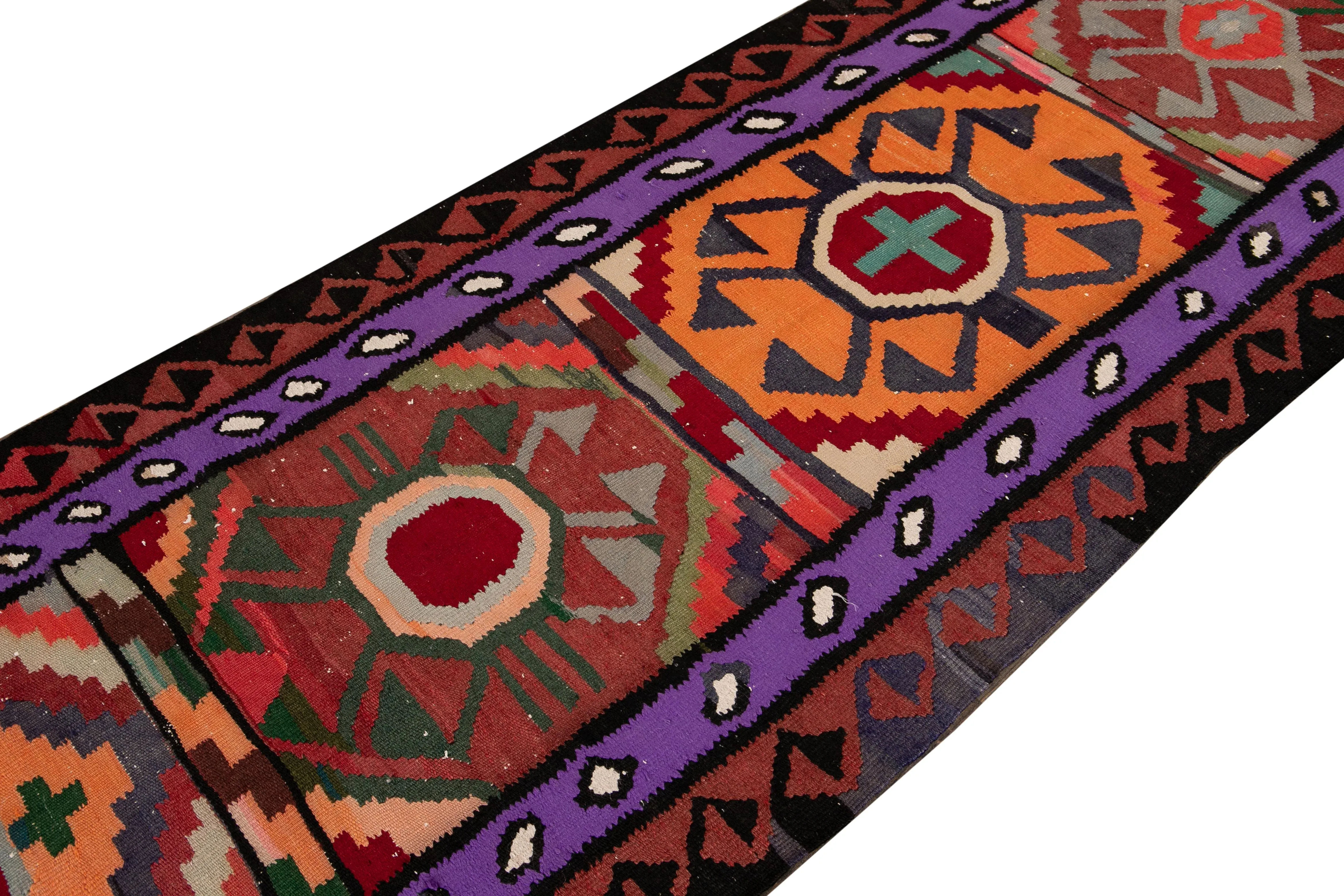 Mid-20th Century Vintage Kilim Runner Rug 3\' 4\
