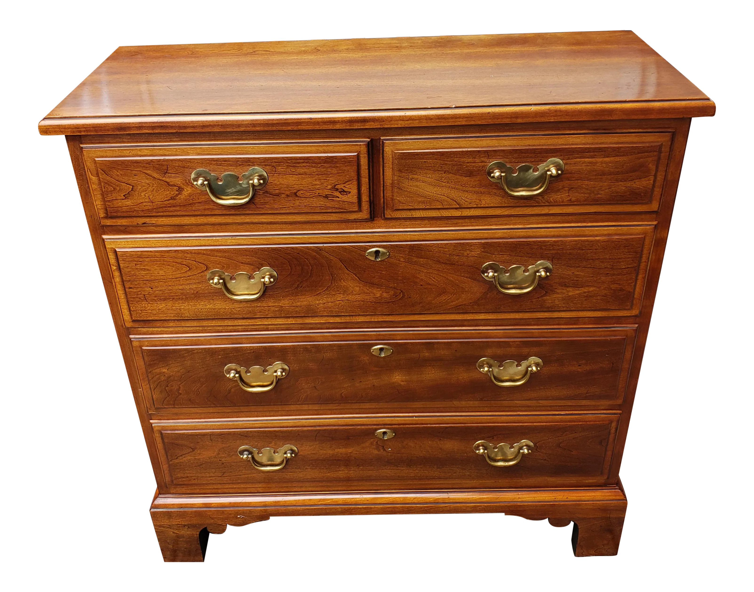 Vintage Statton Trutype Americana Oxford Cherry Dresser Chest