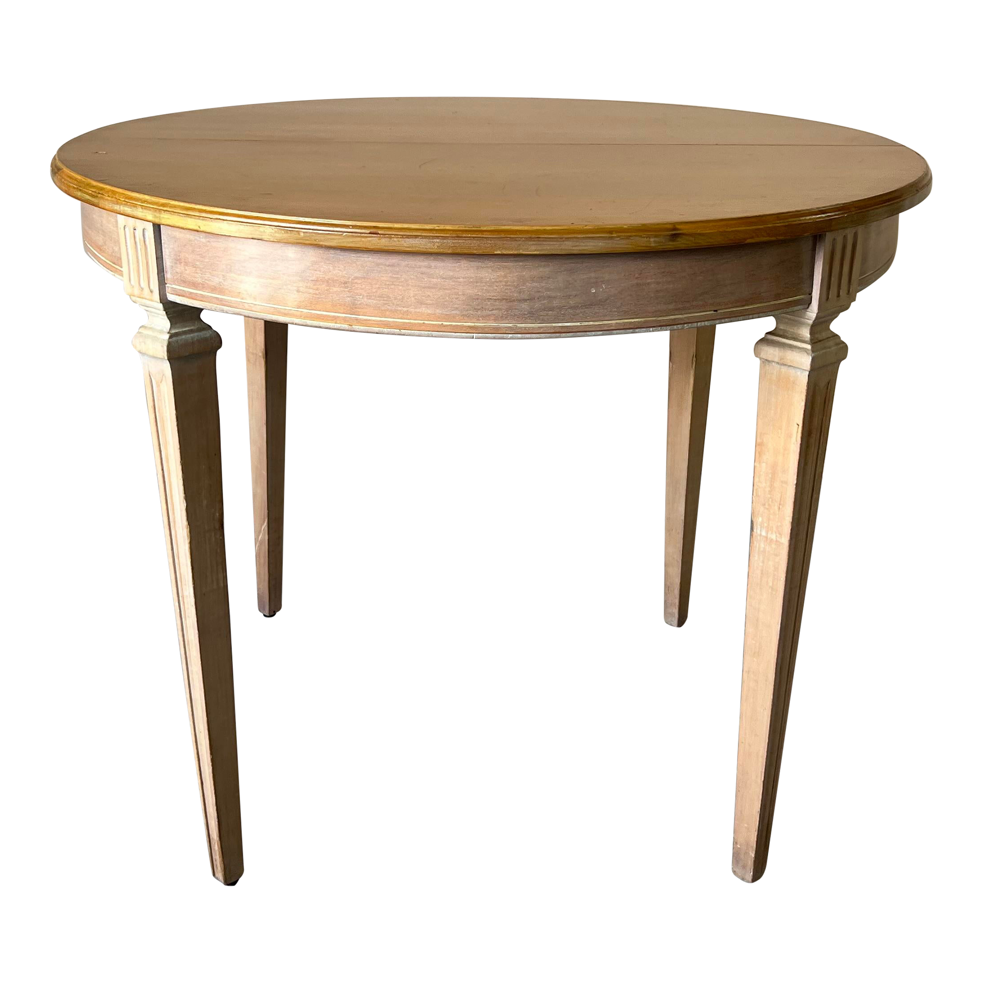 French provincial round extendable dining table deals