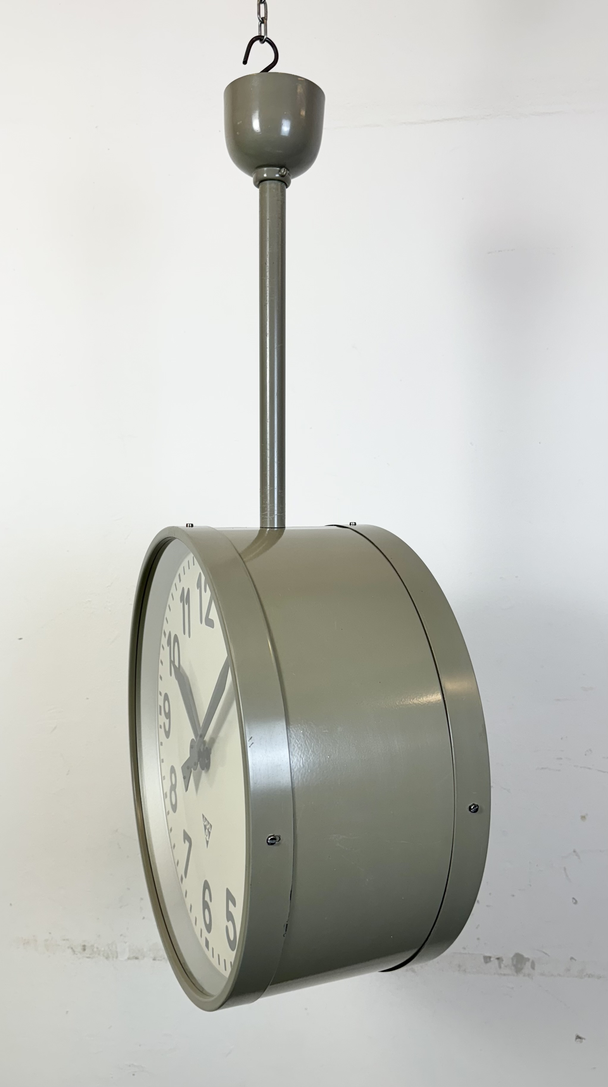 Large Industrial Double Sided Railway Clock from Pragotron