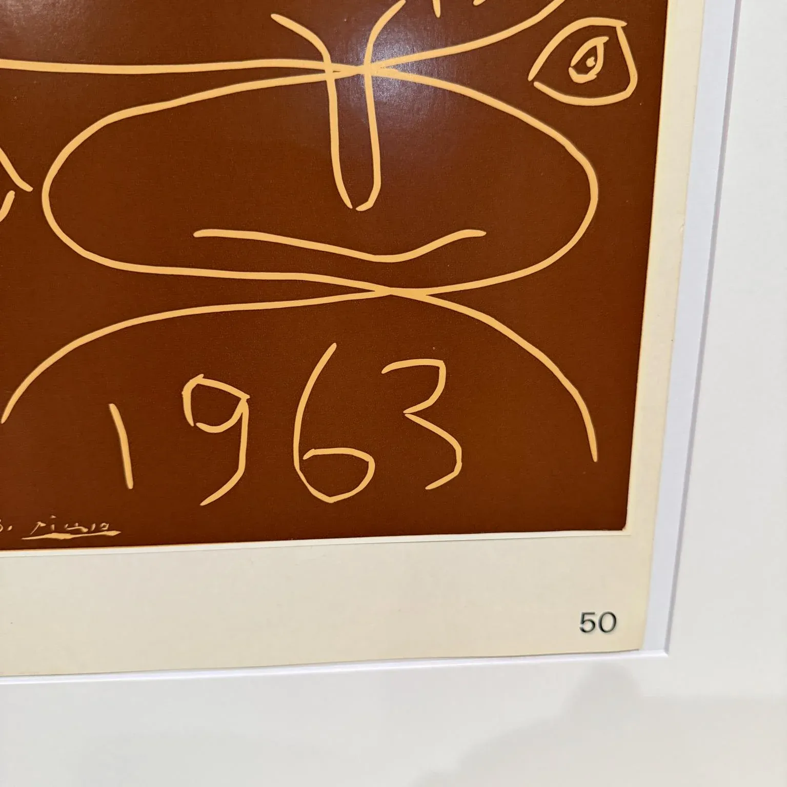 1963 Pablo Picasso Exposition Vallauris Poster Linocut | Chairish