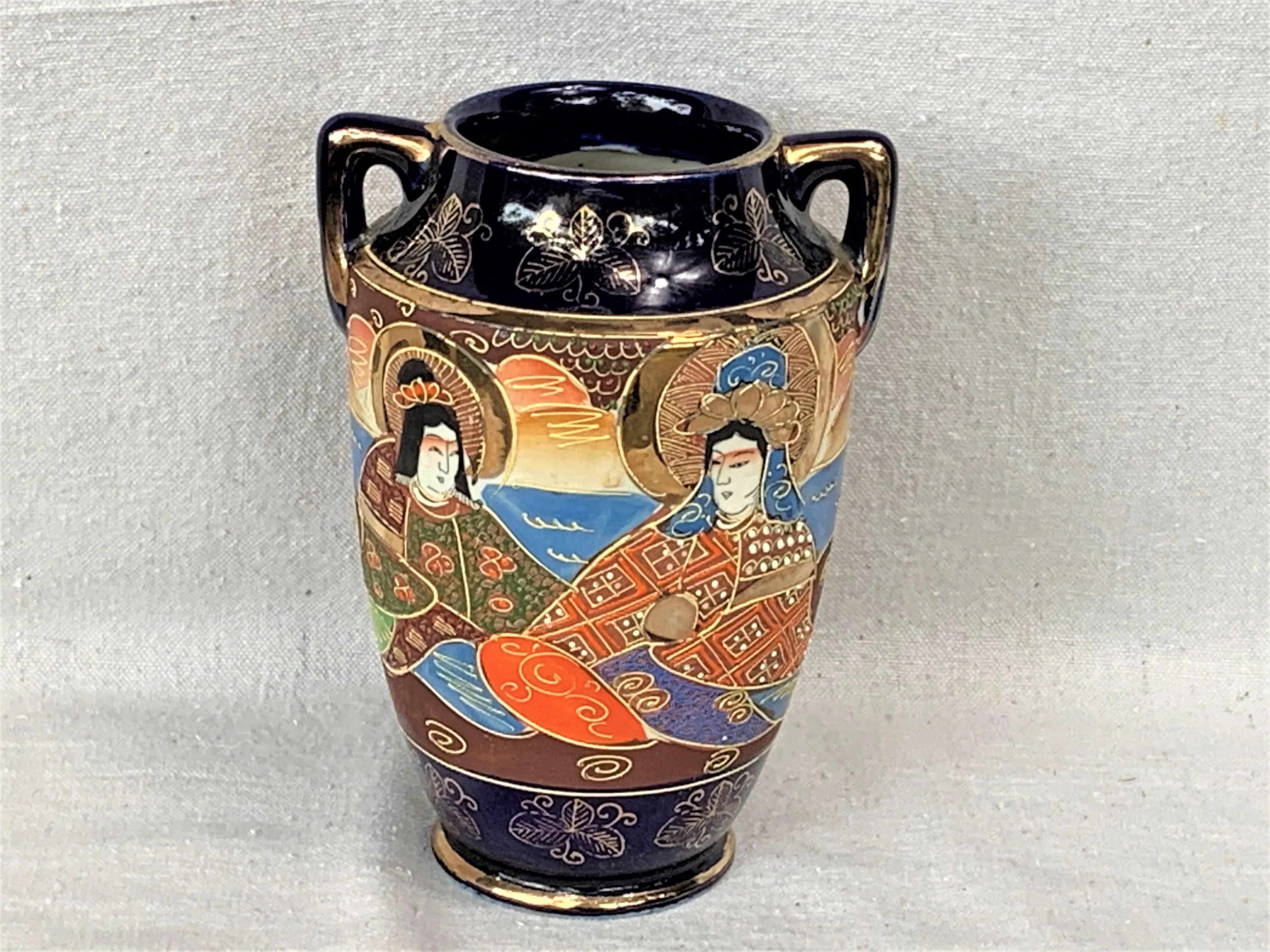 Vintage Japanese Satsuma Vase | Chairish