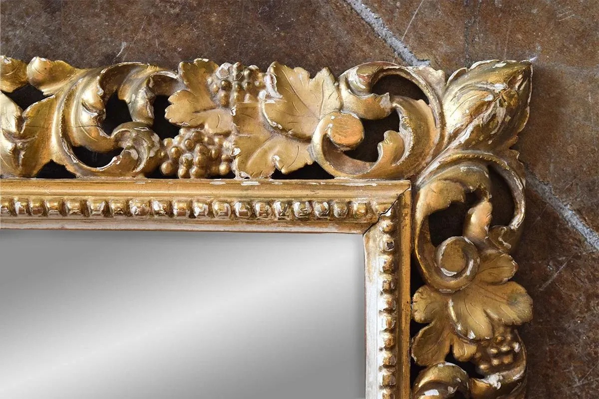 18 Century French Gilt Carved Mirrors - a Pair