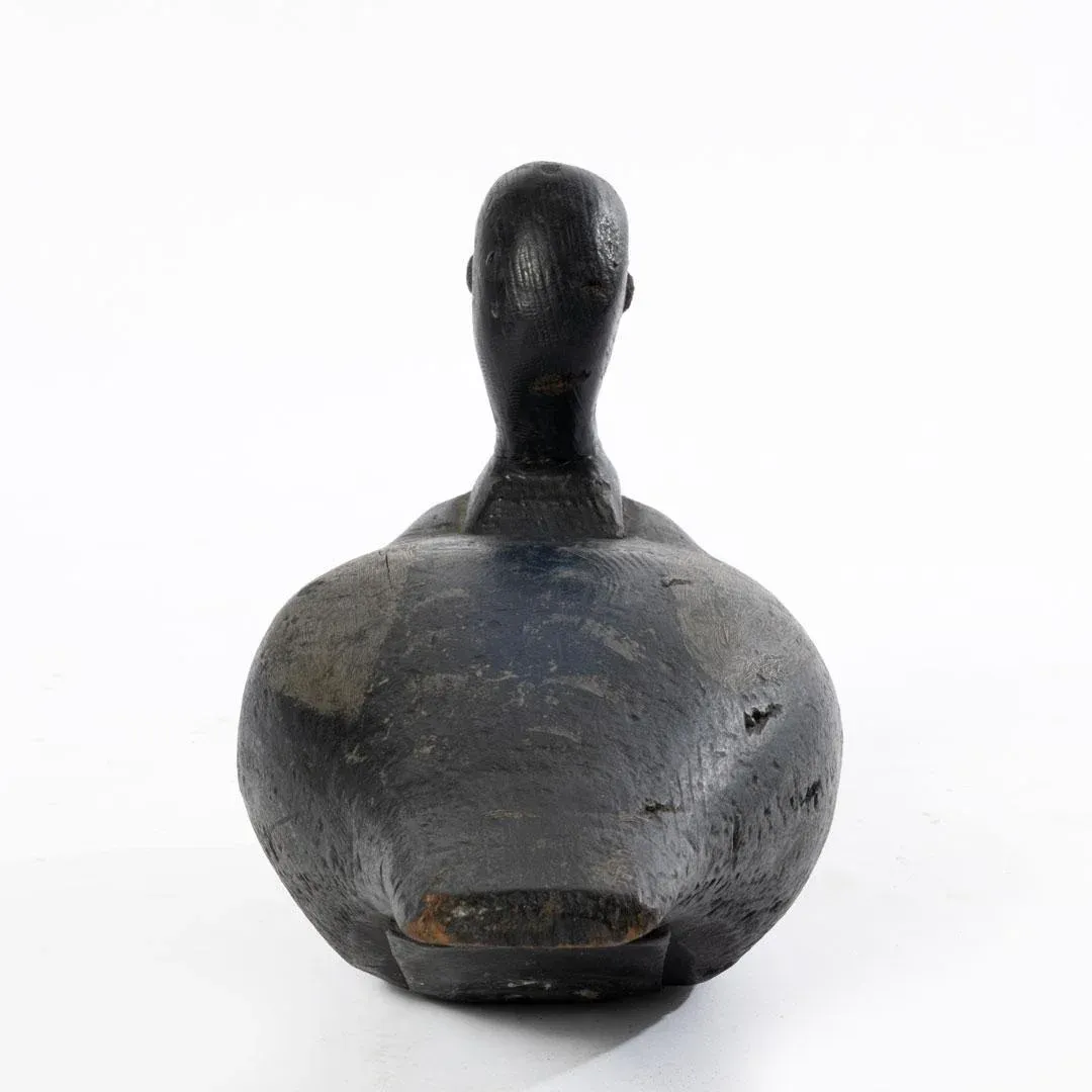 Antique Carved Working Duck DecoyLarge French Pine Farmhouse Table, 1970s