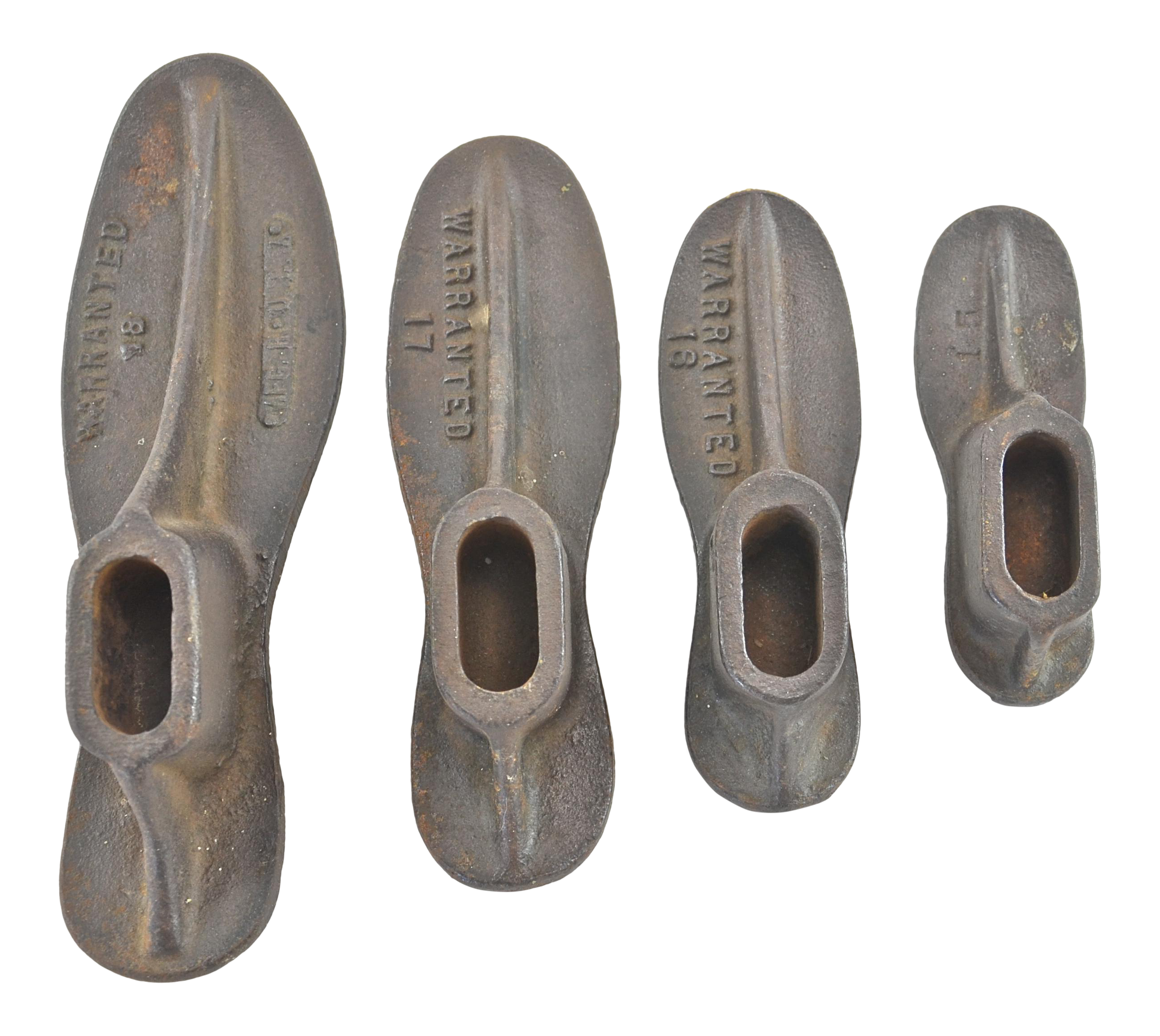 Cast Iron Cobbler Shoe Forms - Set of 4 | Chairish