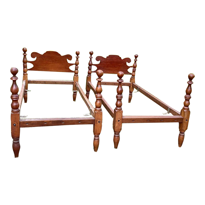 Pair of Antique Early 19th Century 4 Poster Beds Chairish