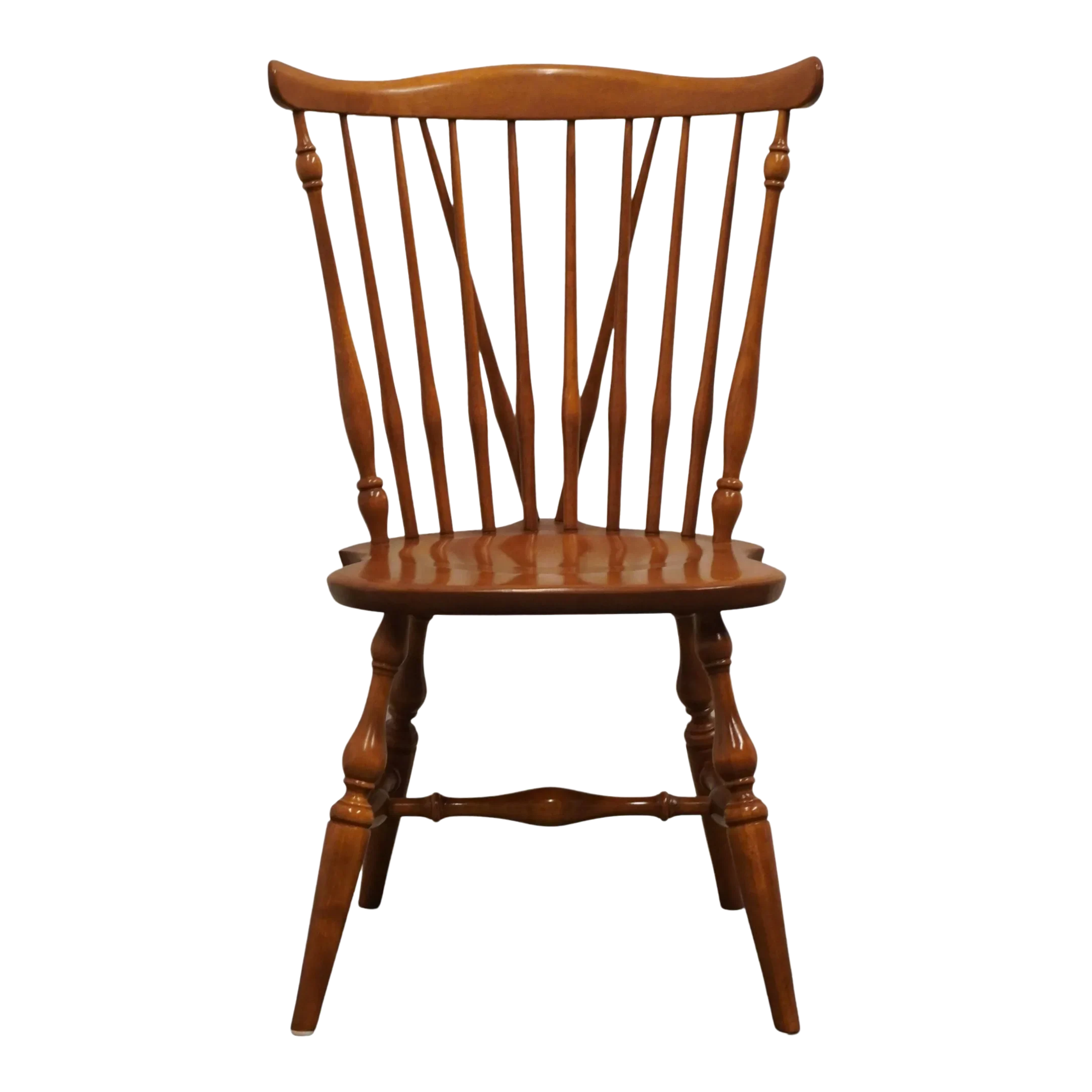 Ethan Allen Heirloom Nutmeg Maple Fiddleback Windsor Dining Side