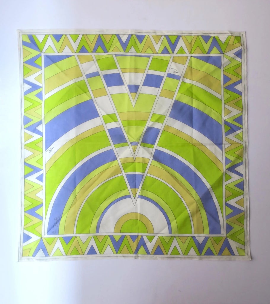 Emilio‎ pucci head/purse scarf Emilio Pucci Scarf Neck, Head or Handbag | Chairish main image 4