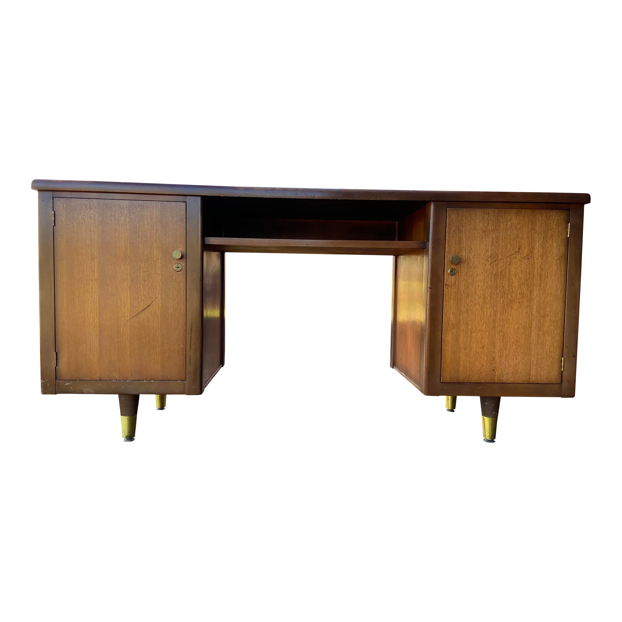 1980s Vintage Mid Century Modern Desk | Chairish