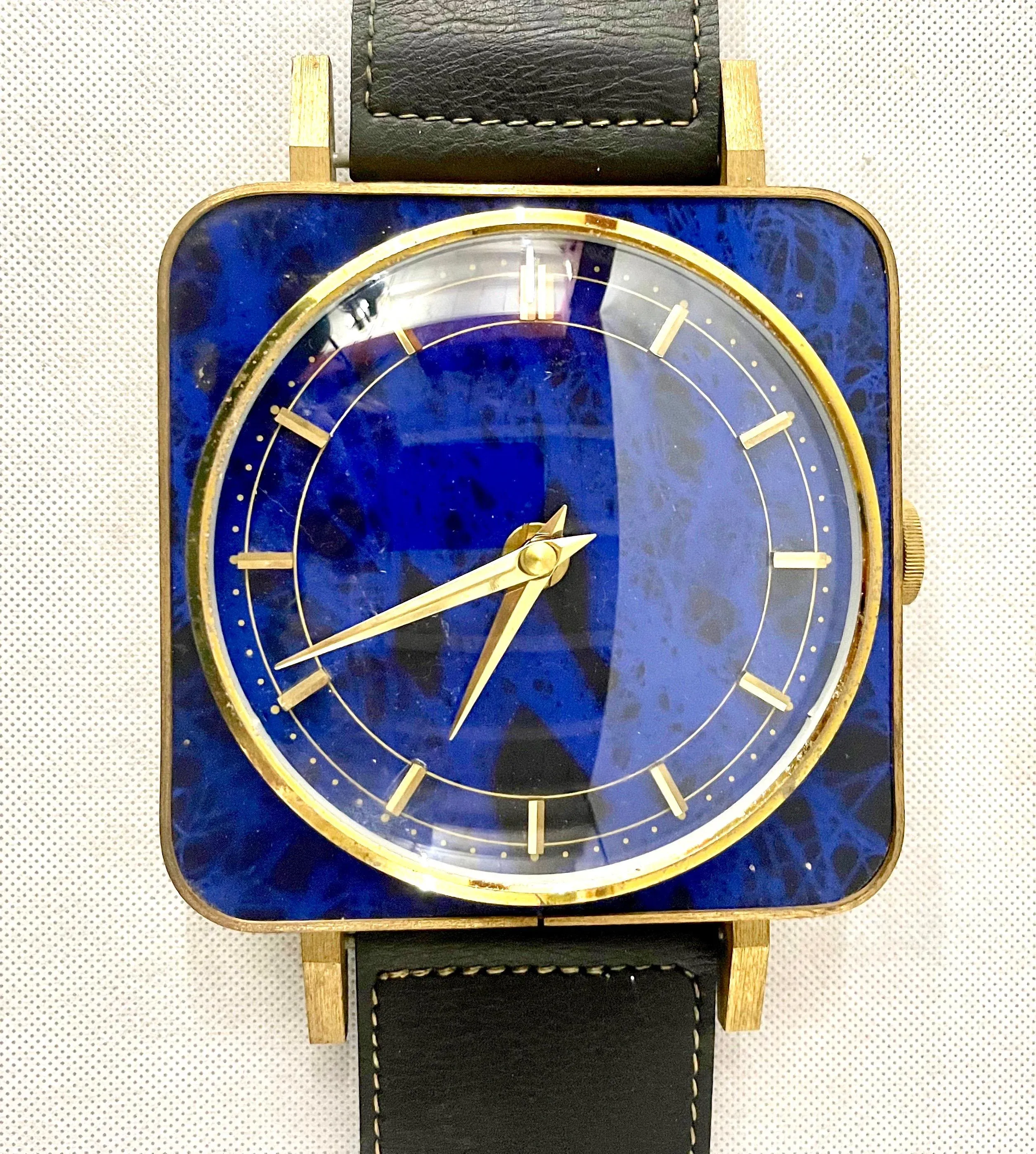 Mid-Century Brass Meister Anker Wall Clock in the Form of a