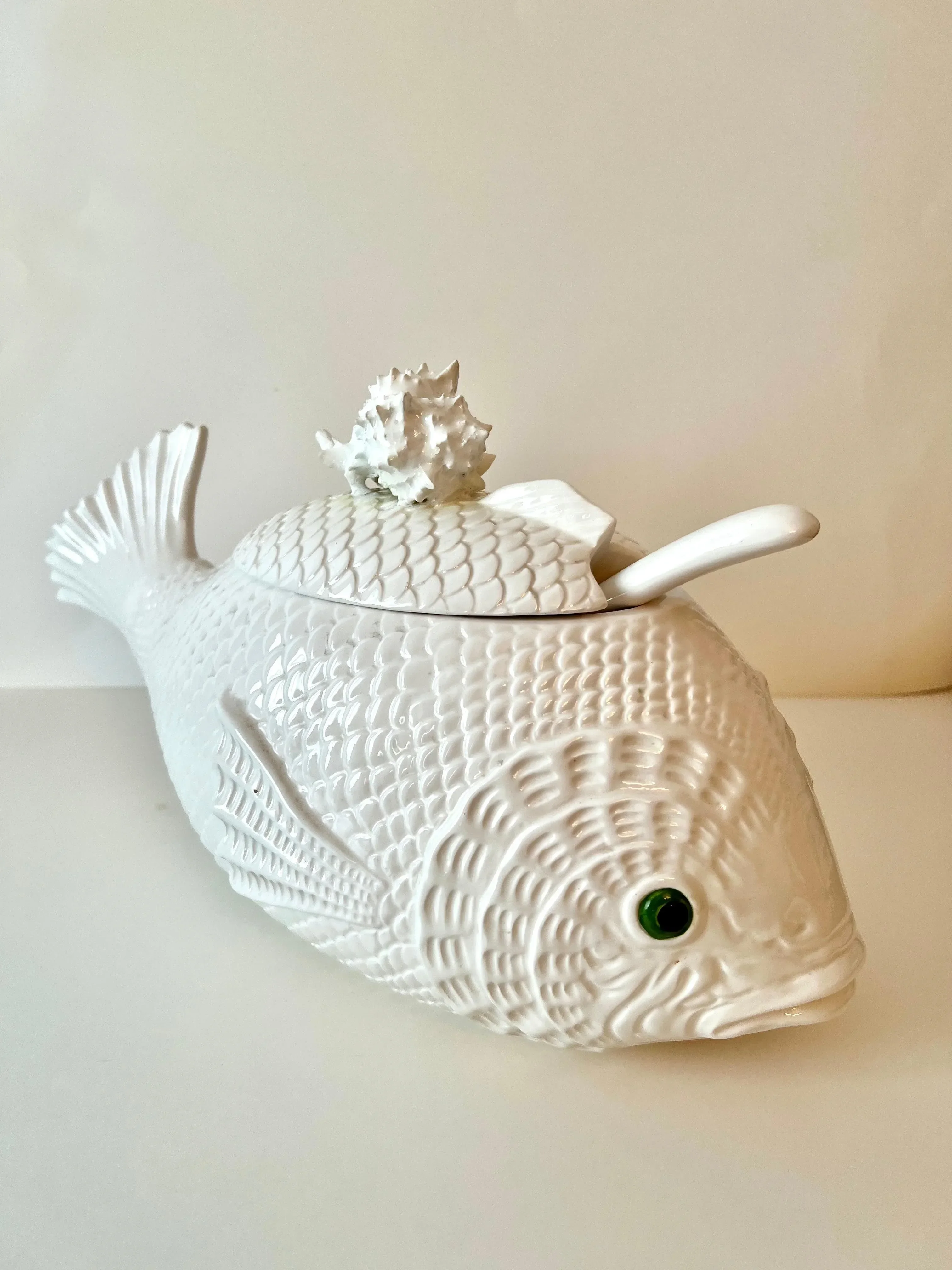 Fitz & Floyd Fish Soup Tureen with Lid & Ladle | Chairish
