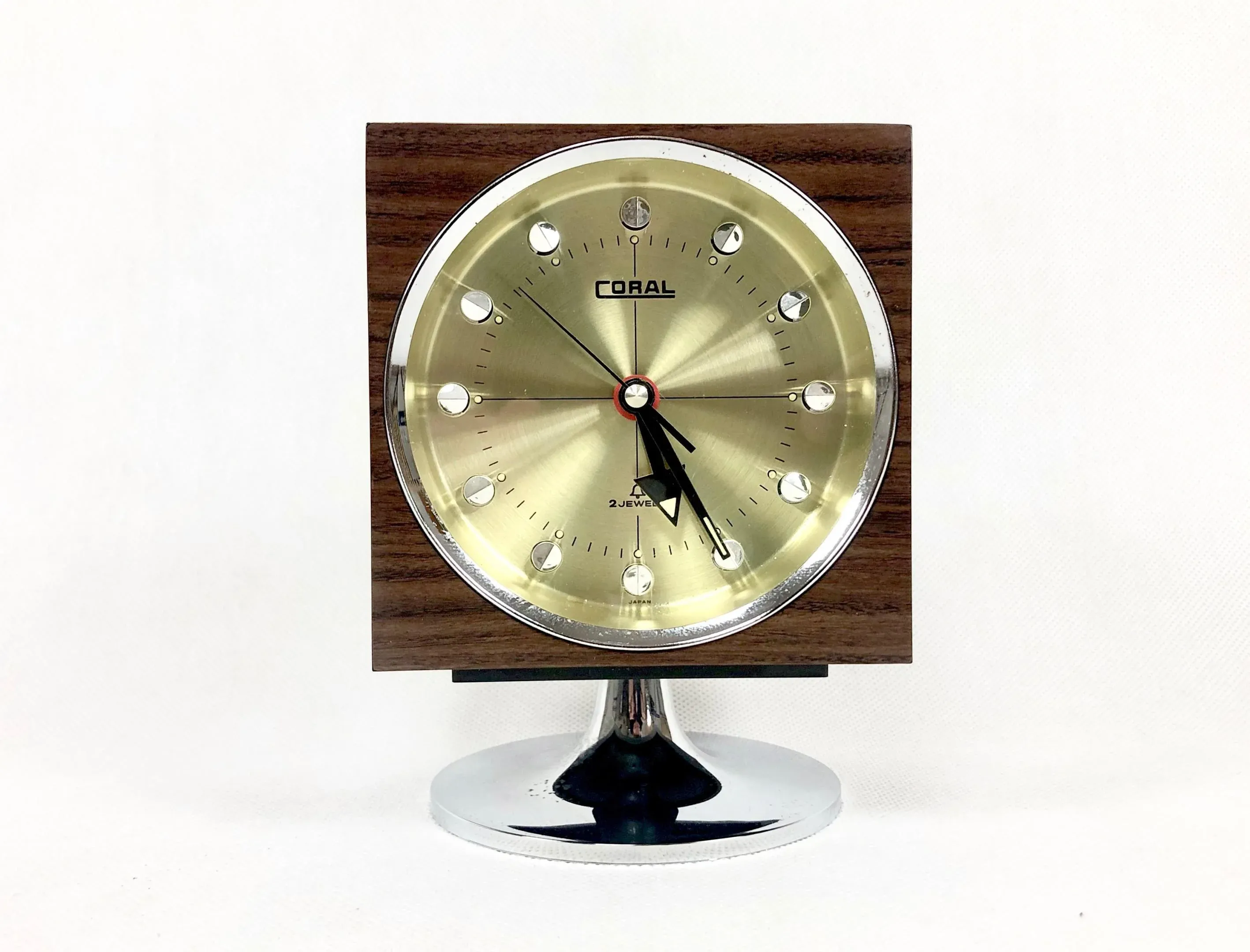 Tokyo Tokei 東京時計 キューブクロック 70s ミッドセンチュリー Space Age Tulip Tokyo Tokei Clock from Coral, 1960s | Chairish