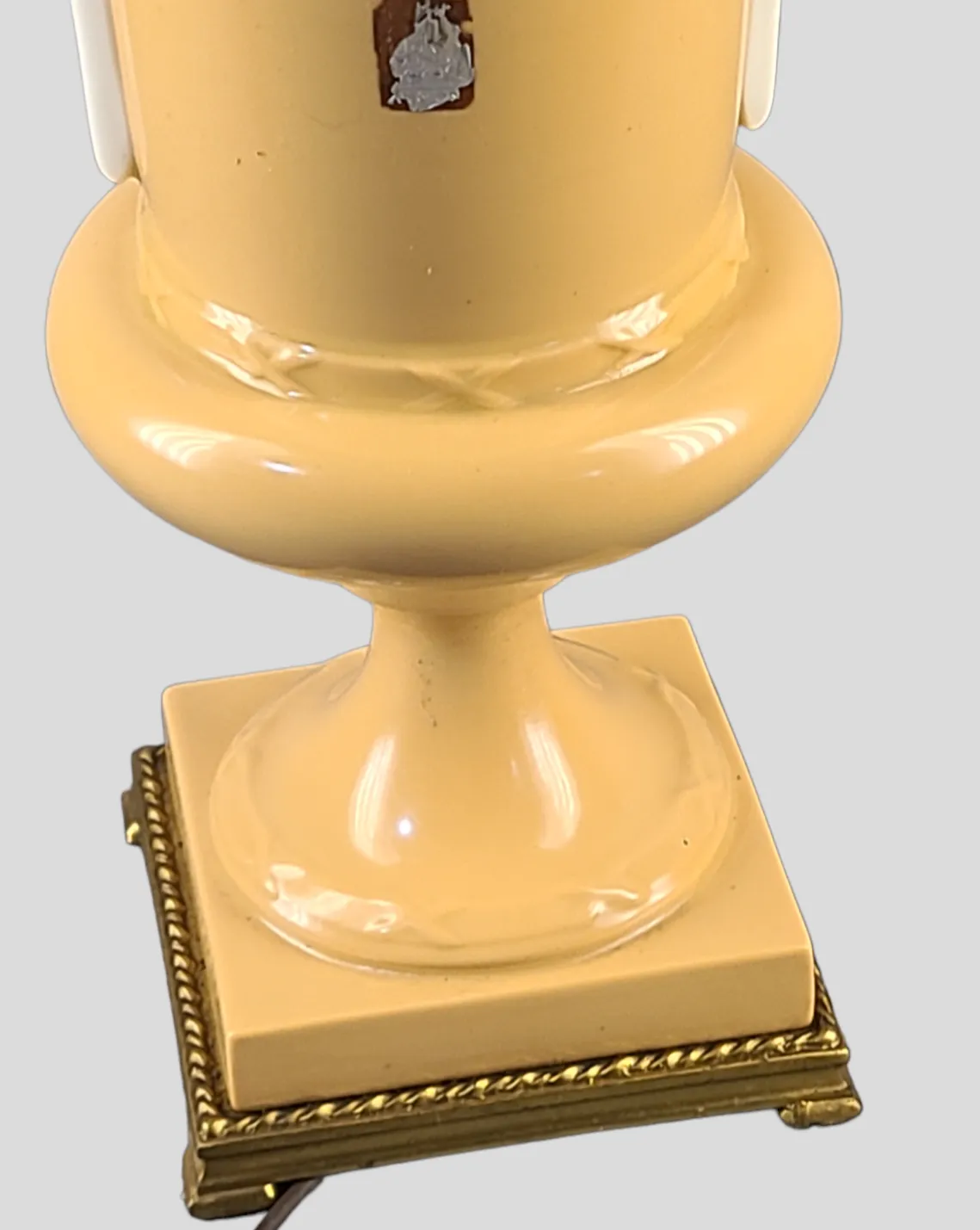 Vintage Lenox Unusual Sand Color Porcelain Neoclassical Urn Dav-Art Table Lamp main image 6