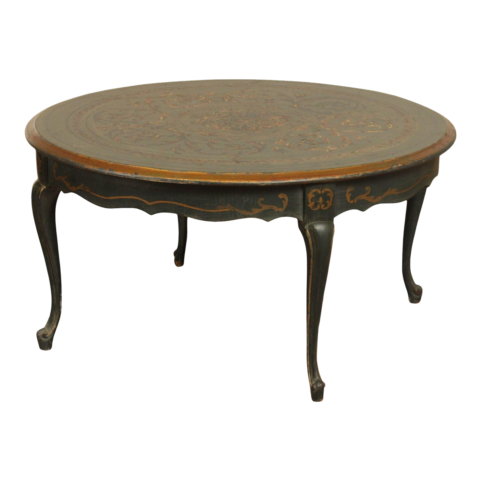 Italian Florentine Style Vintage Painted Round Coffee Table Chairish
