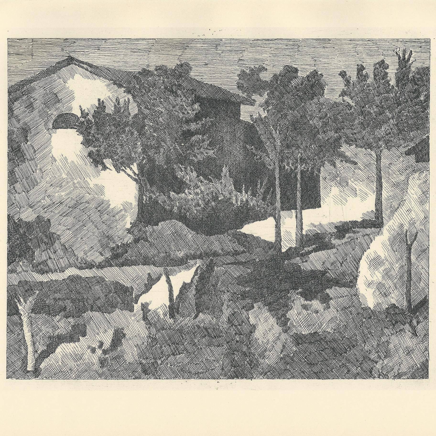 Giorgio Morandi, Landscape, Poggio, 1927-1957, Lithograph | Chairish