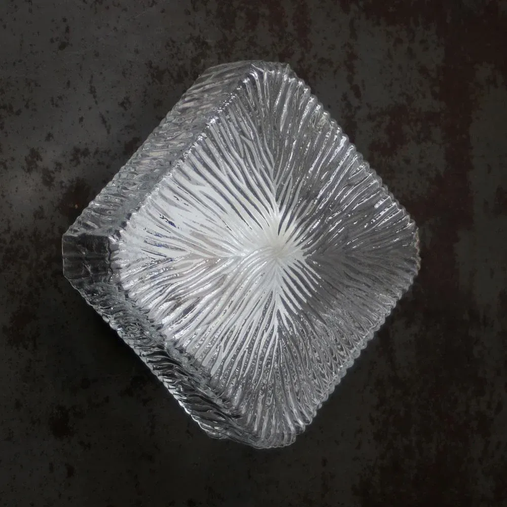 Mid-Century Square Clear Glass Wall Lamp Sconces