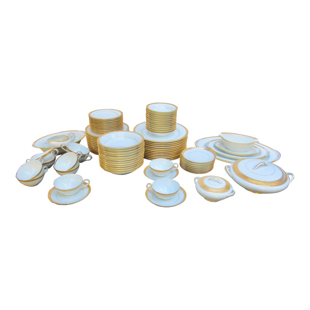Noritaki Dinnerware Set of Goldridge Pattern -Set of 101 Pieces