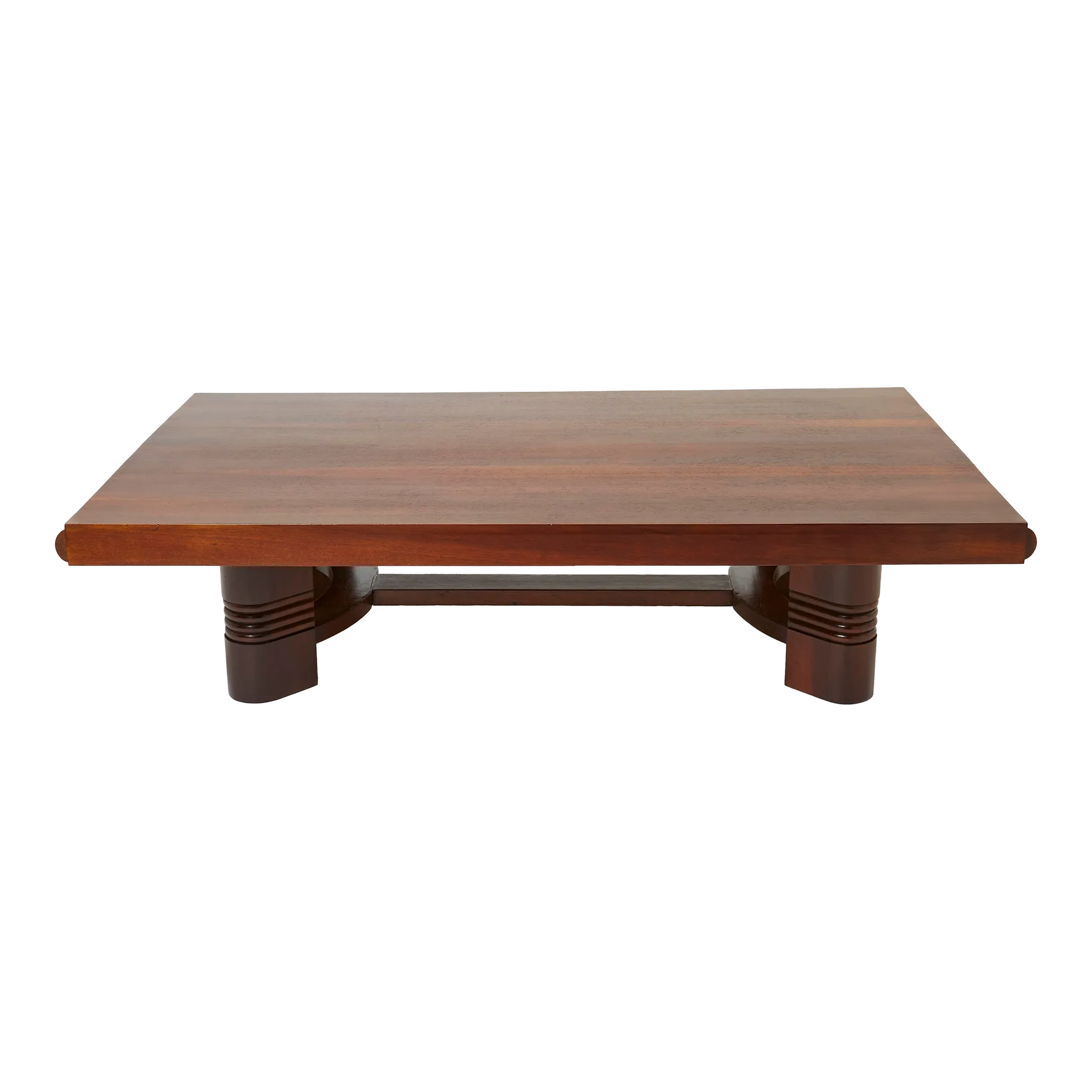 Charles Dudouyt Large Modernist Walnut Coffee Table 1940 Chairish