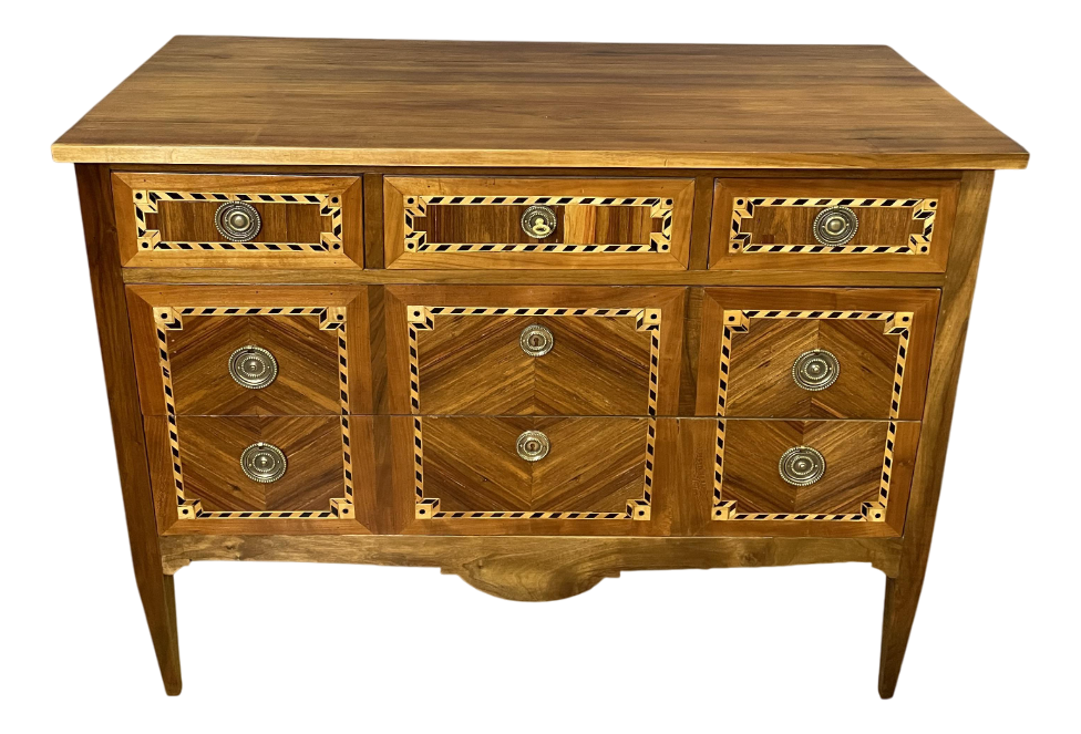 Louis XVI Style Chest of Drawers in Fruitwood, 1880