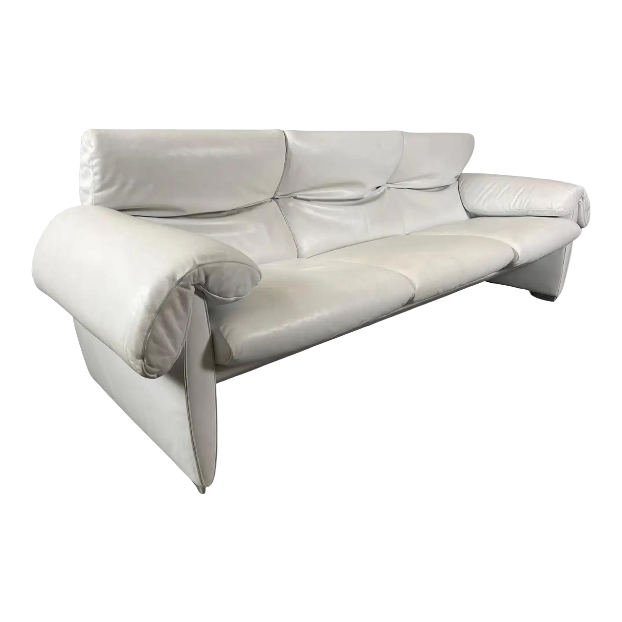De Sede Ds10 White Leather Sofa Chairish
