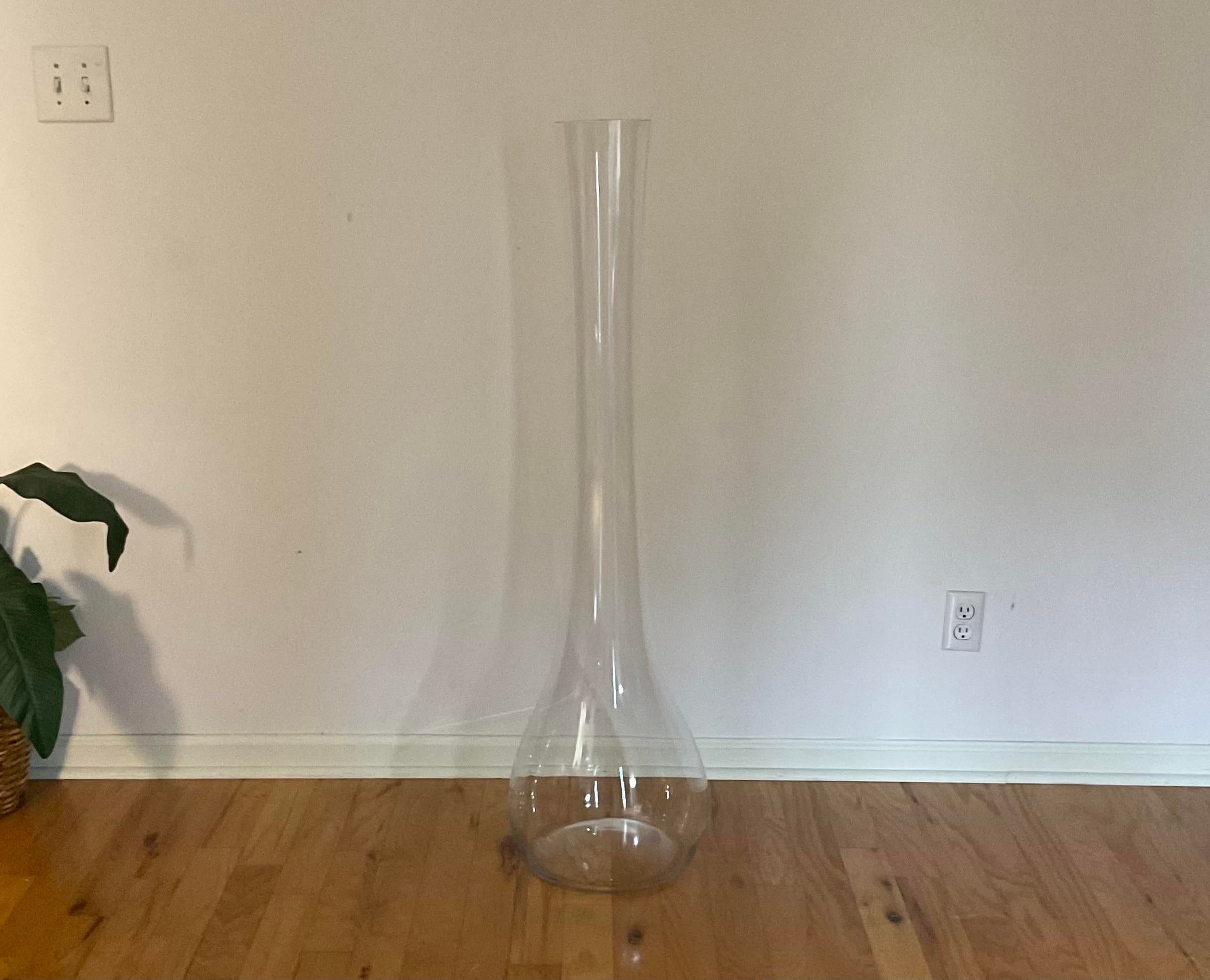 Extra Large Clear Glass Floor Vases