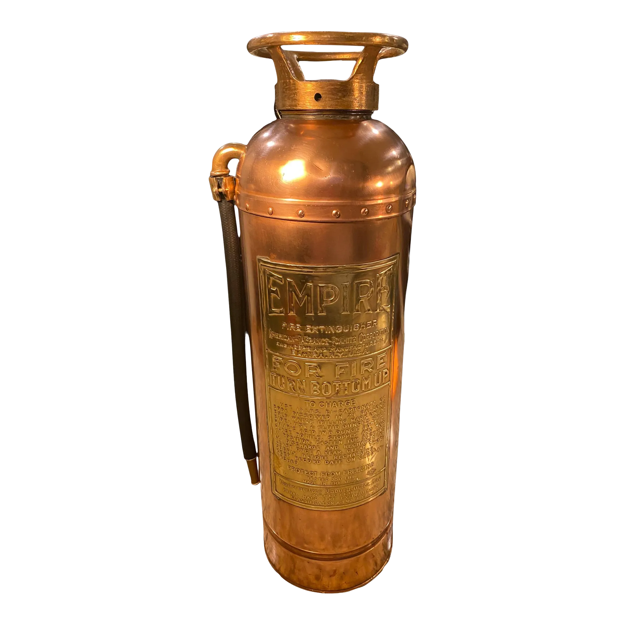 1940s Copper and Brass Fire Extinguisher. Chairish