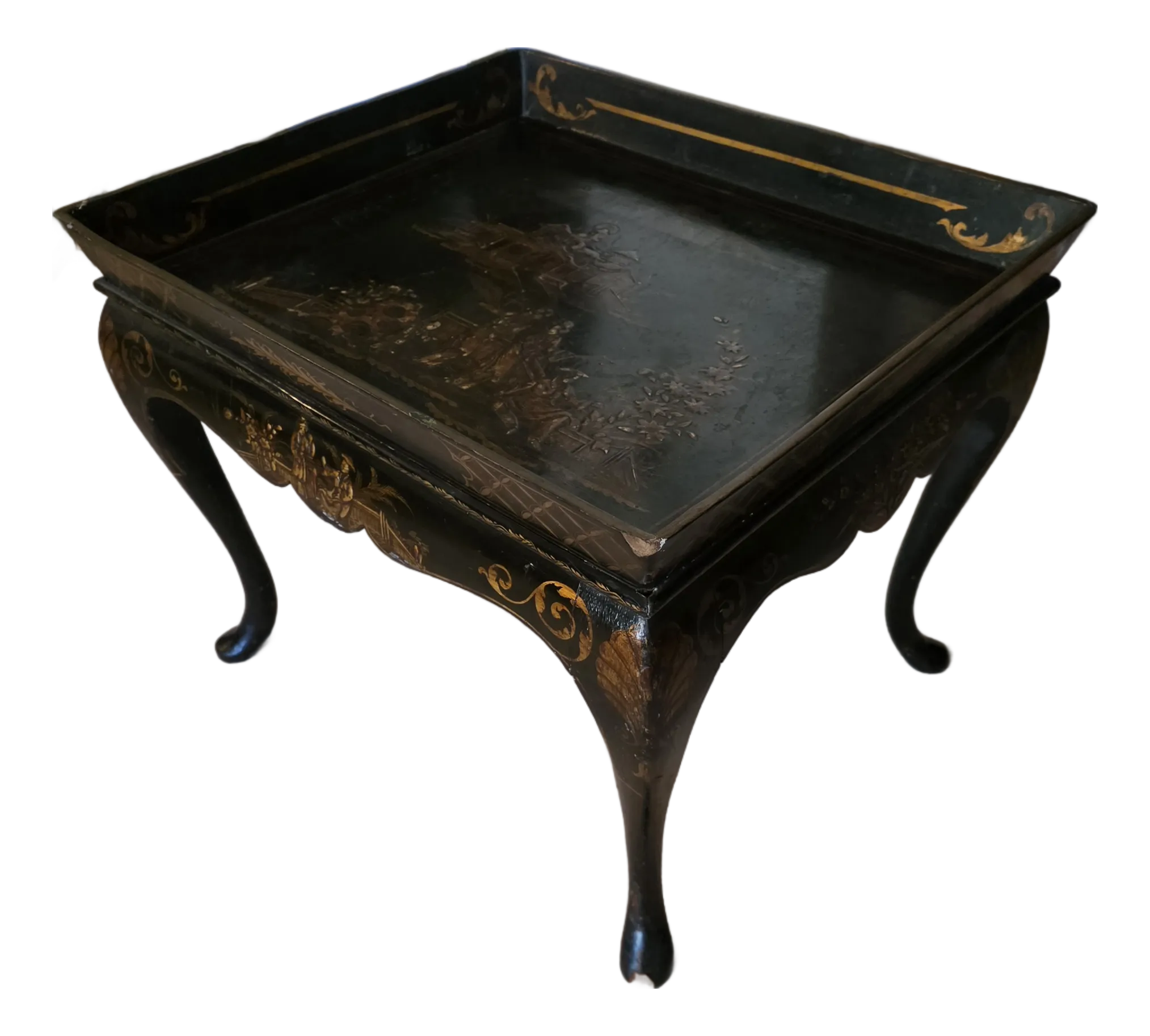 Late 19th Century English Chinoiserie Tray Table