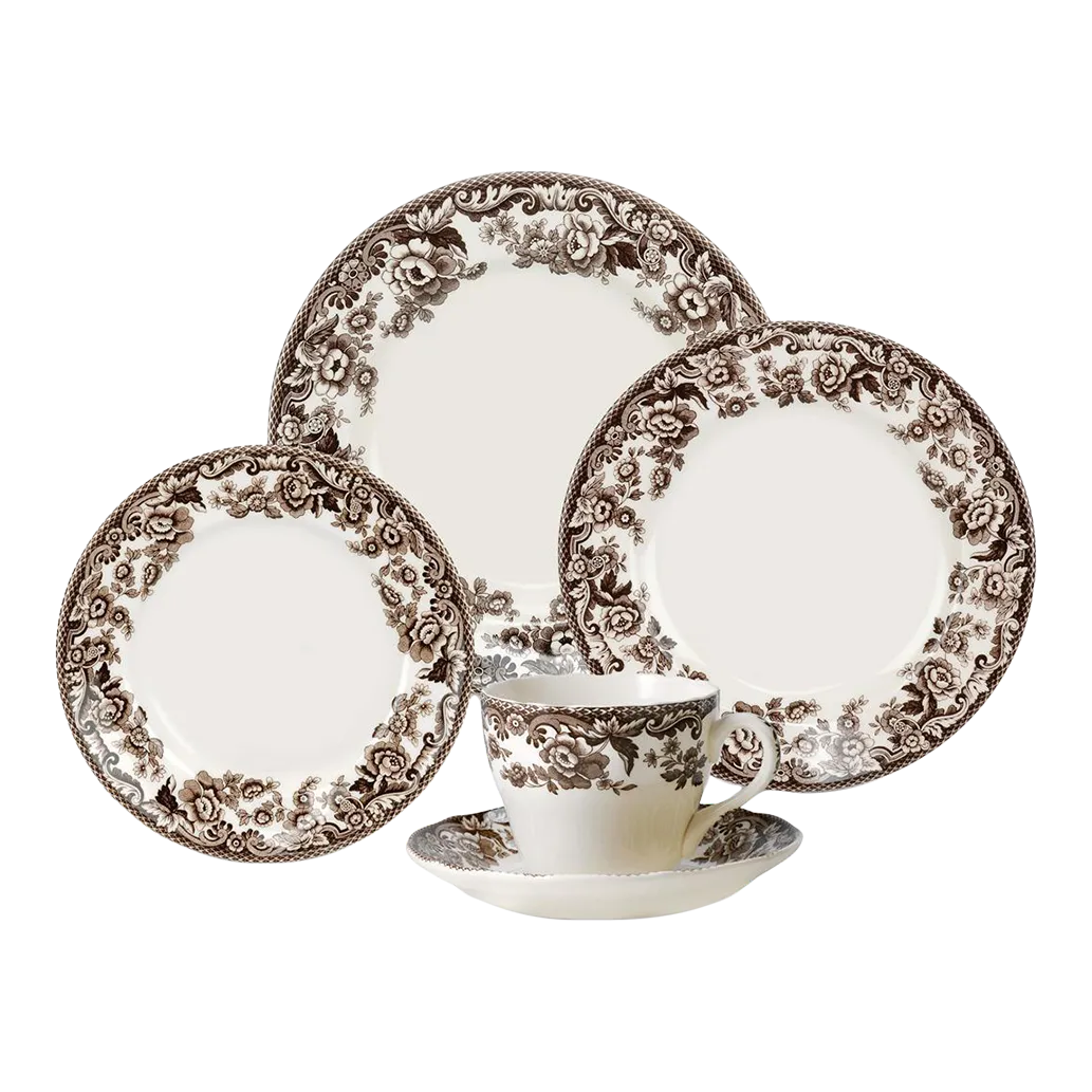 Spode Delamere Dinnerware 5-Piece Place Setting, Service for One
