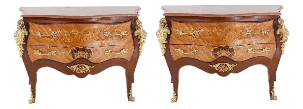 Louis XV Commodes, Set of 2