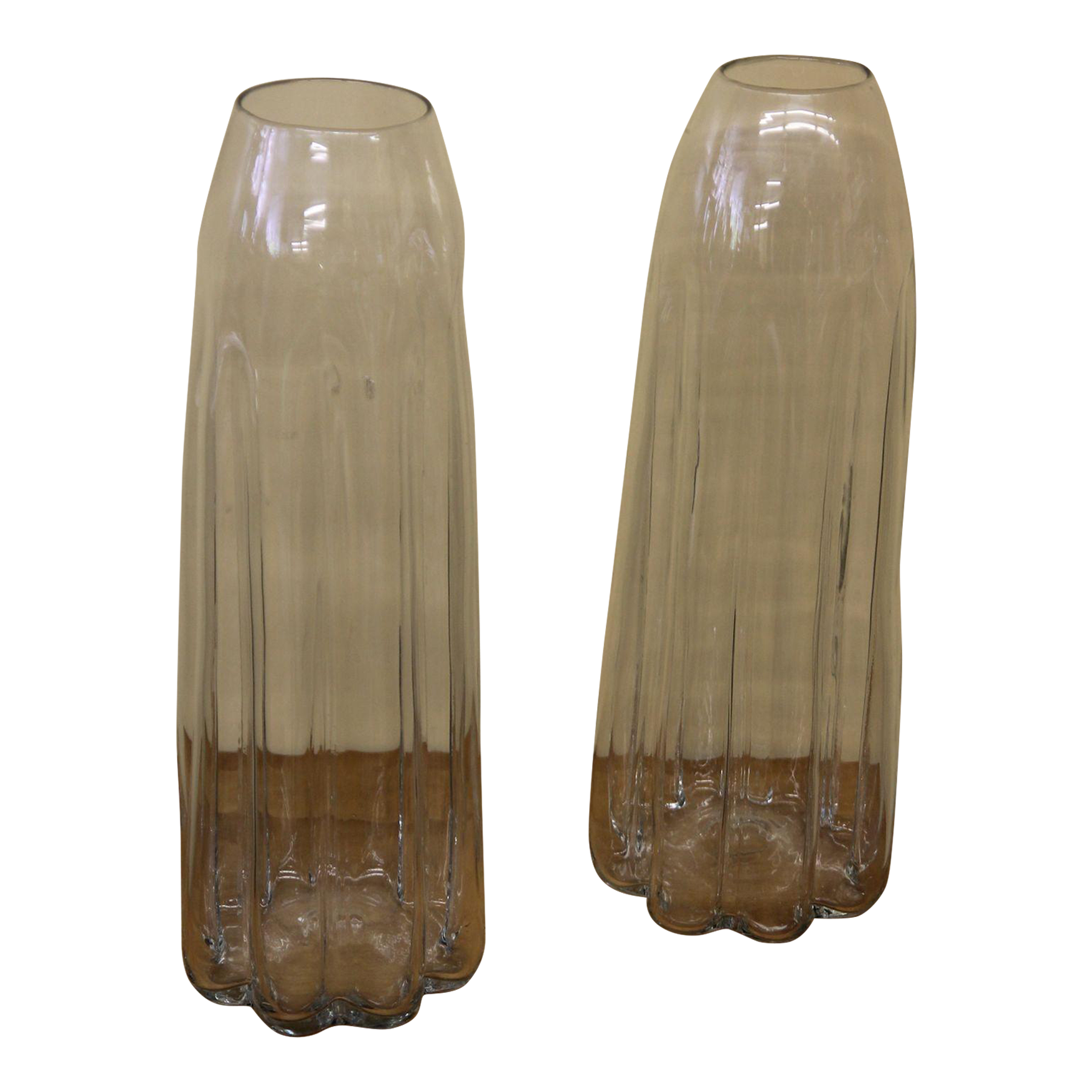 1960s Blenko Hand Blown Oversized Vases a Pair Chairish