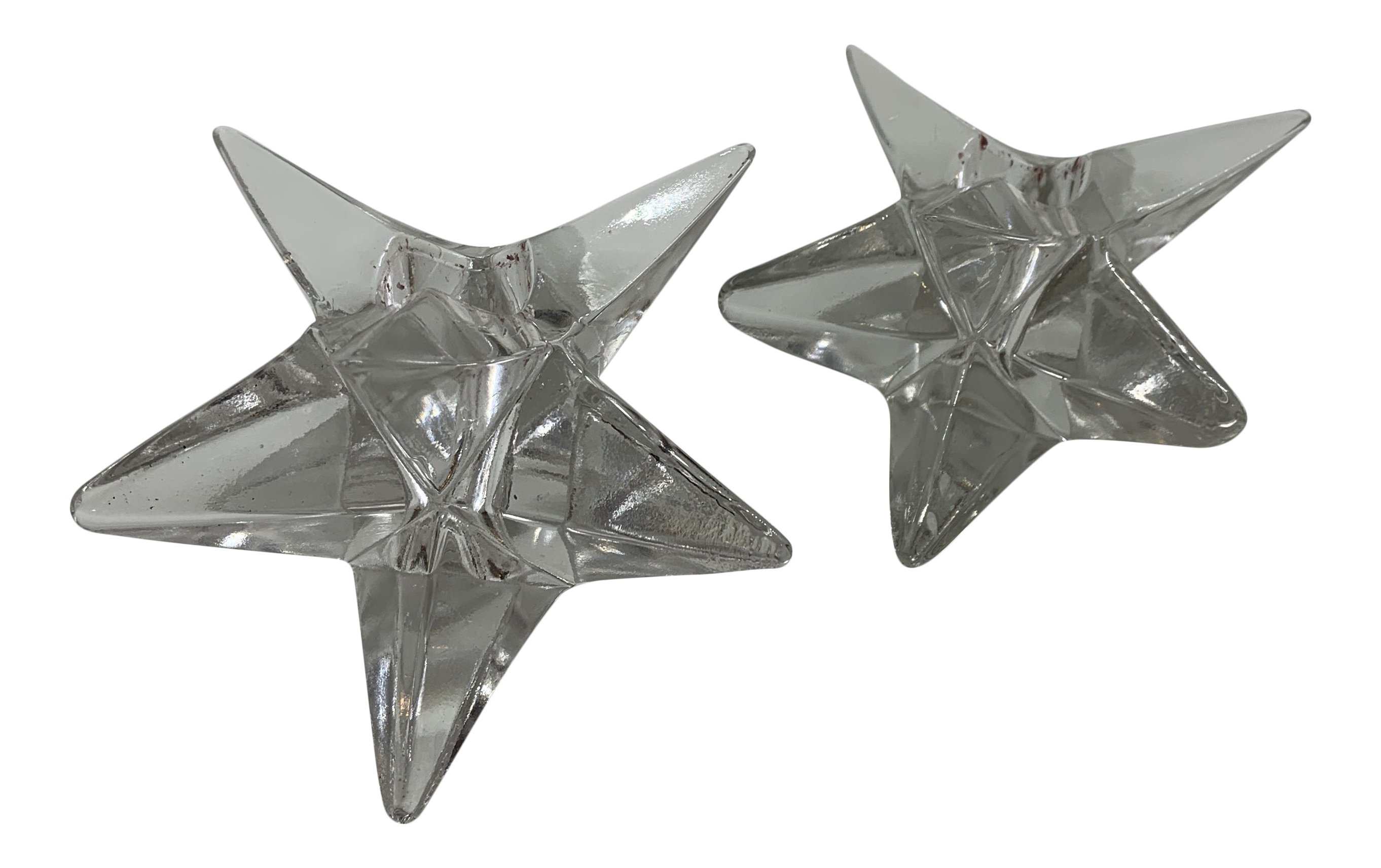 Rosenthal Crystal Star Candle Holders A Pair Chairish