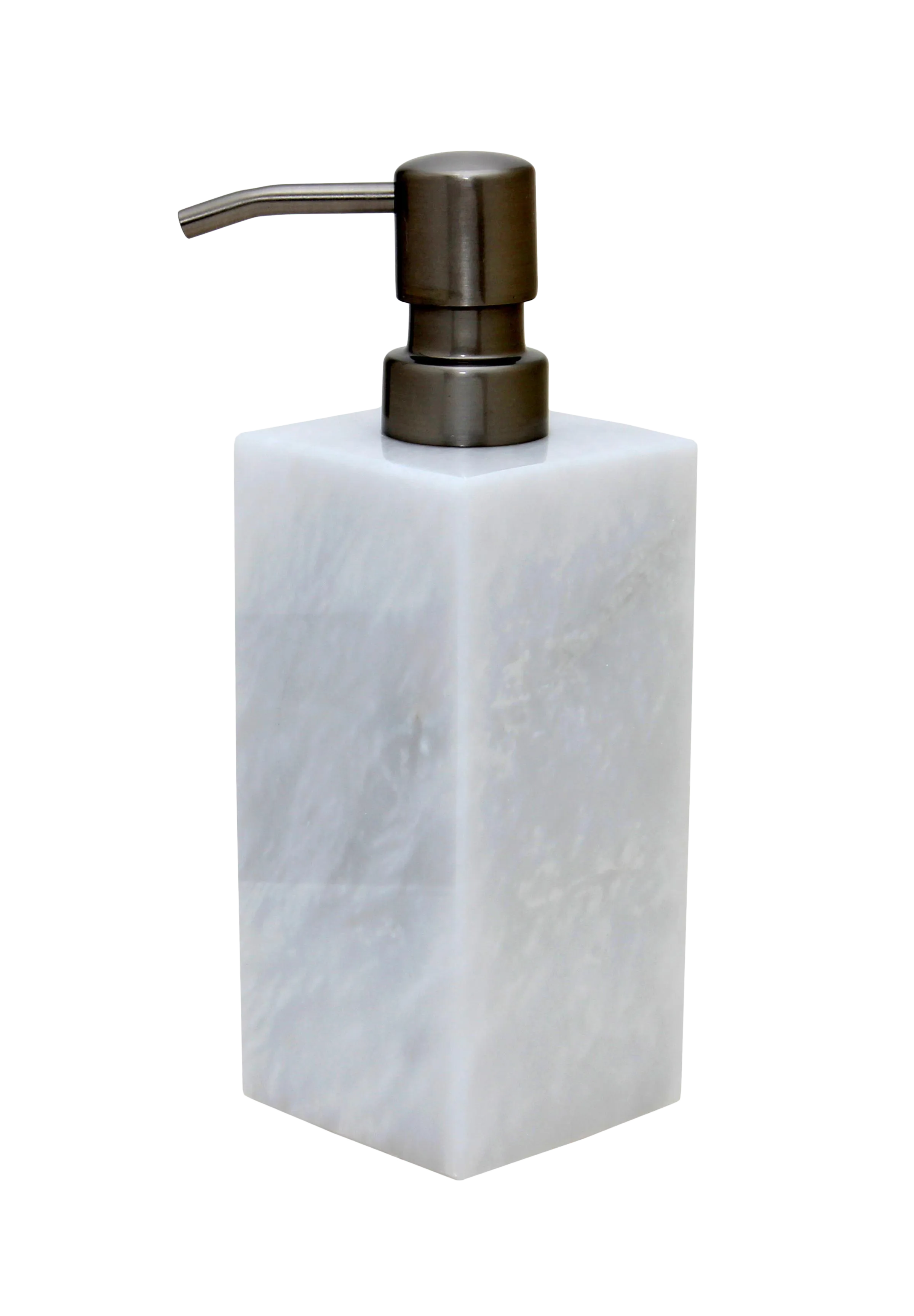 White Marble Soap Dispenser Chairish