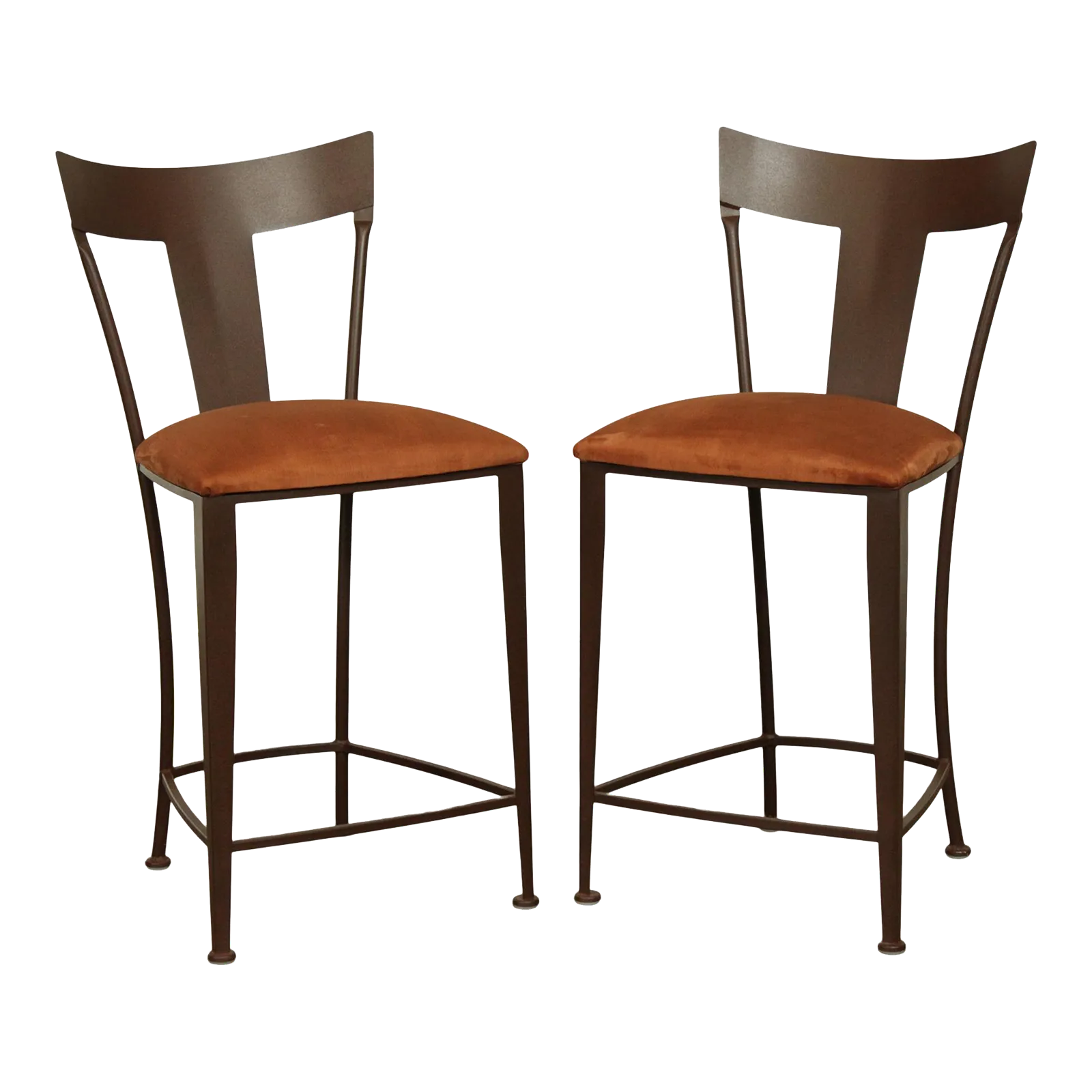 Johnston Casuals Modern Metal Barstools A Pair Chairish