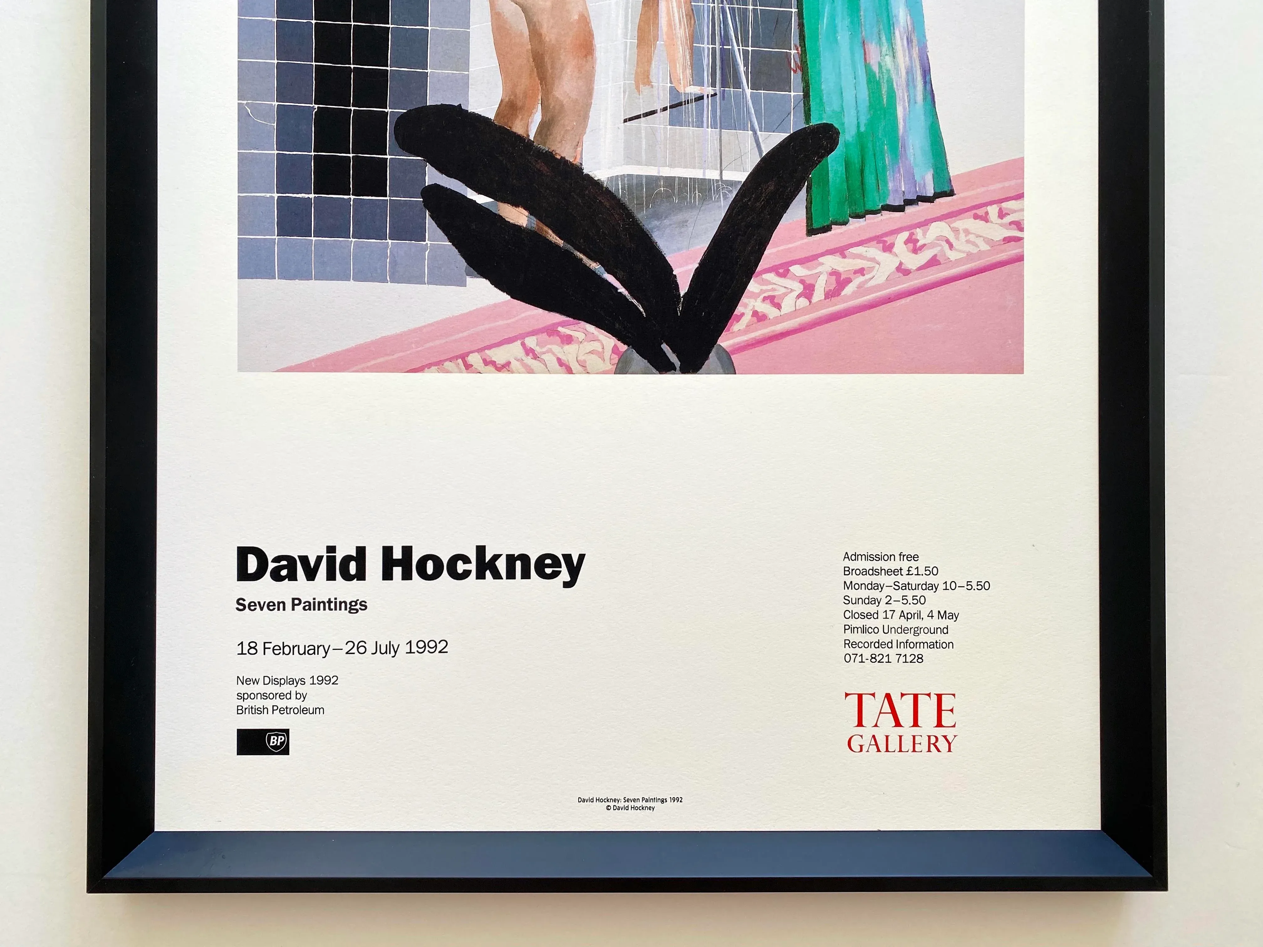 特売 David Hockney Vintage 1992 Lithograph Print Framed Pop Art 絵画