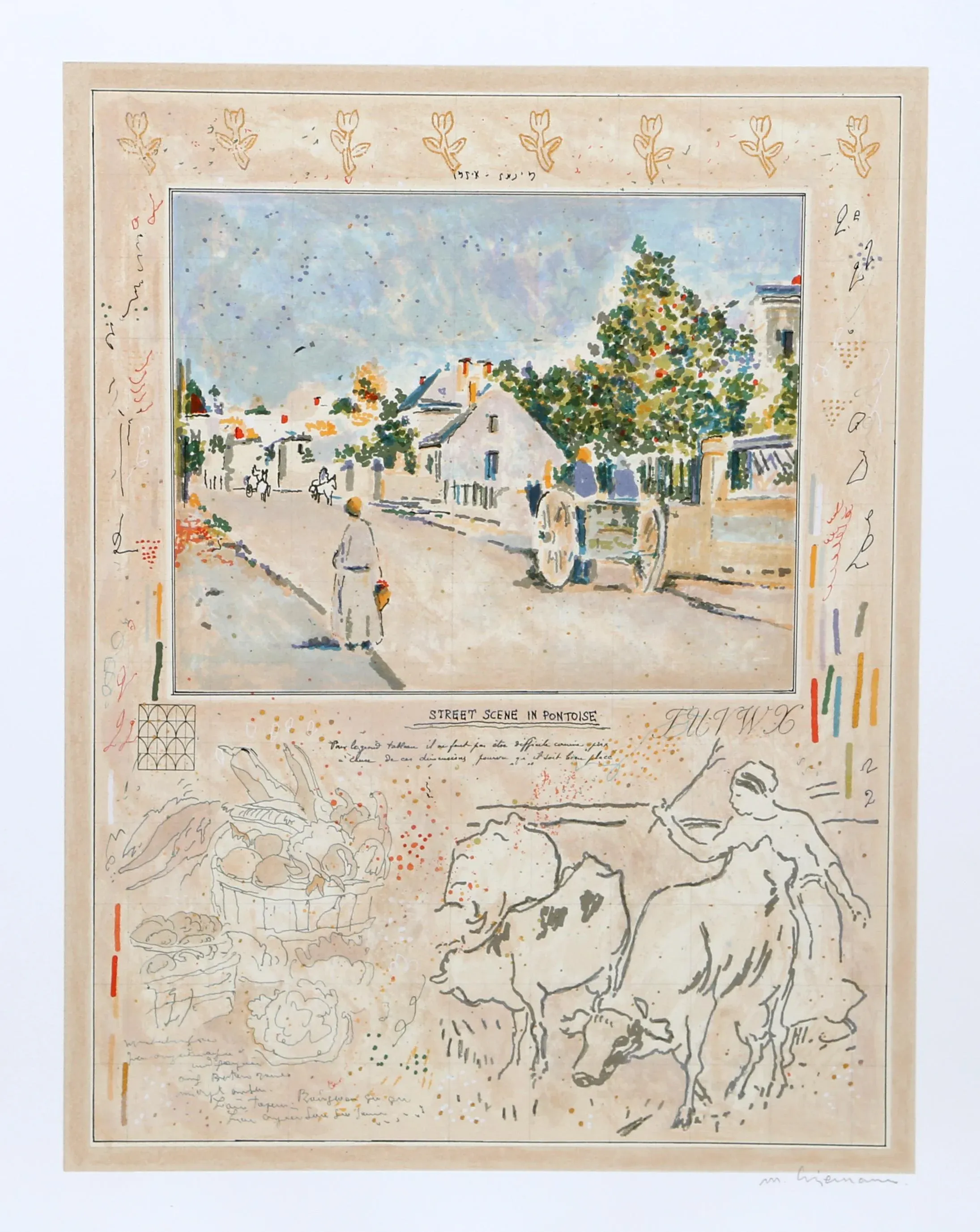 street-scene-in-pontoise-michael-eisemann-screenprint-signed-and