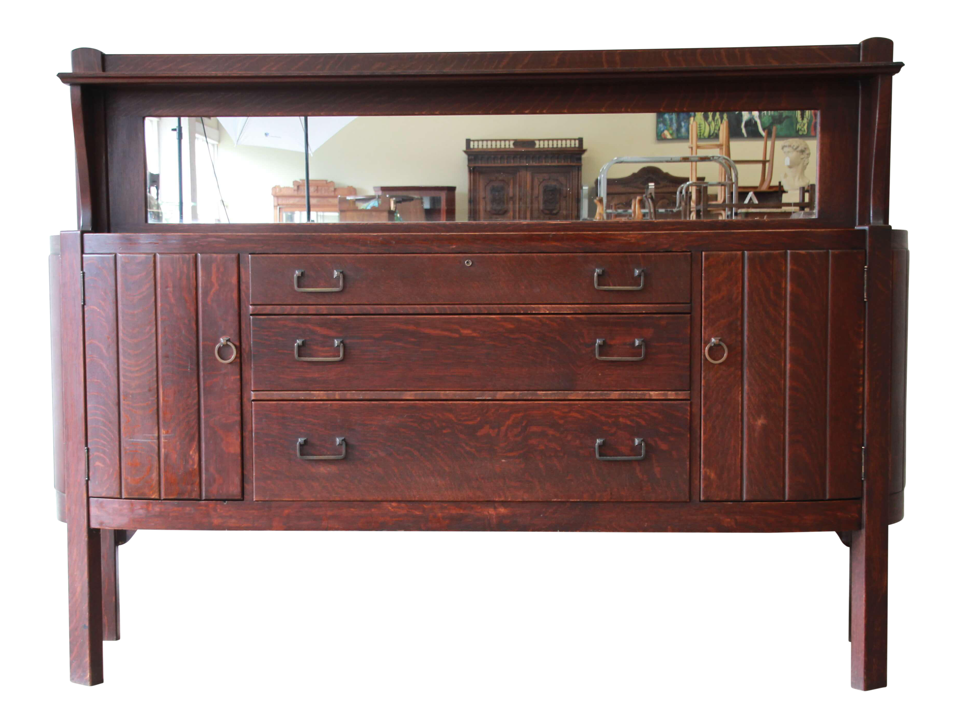 Antique Mission Oak Sideboard By Grand Rapids Chair Co Circa