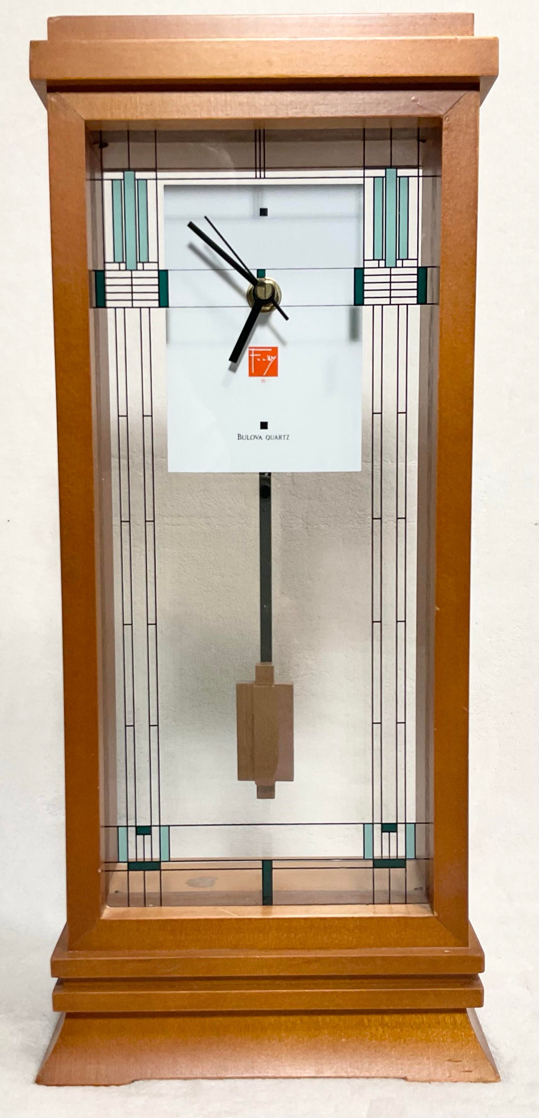 Bulova Hack Willits Pendulum Mantel Clock By Bulova - Frank Lloyd