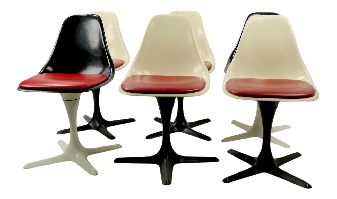 Tulip Chairs by Burke Set of 6 Chairish