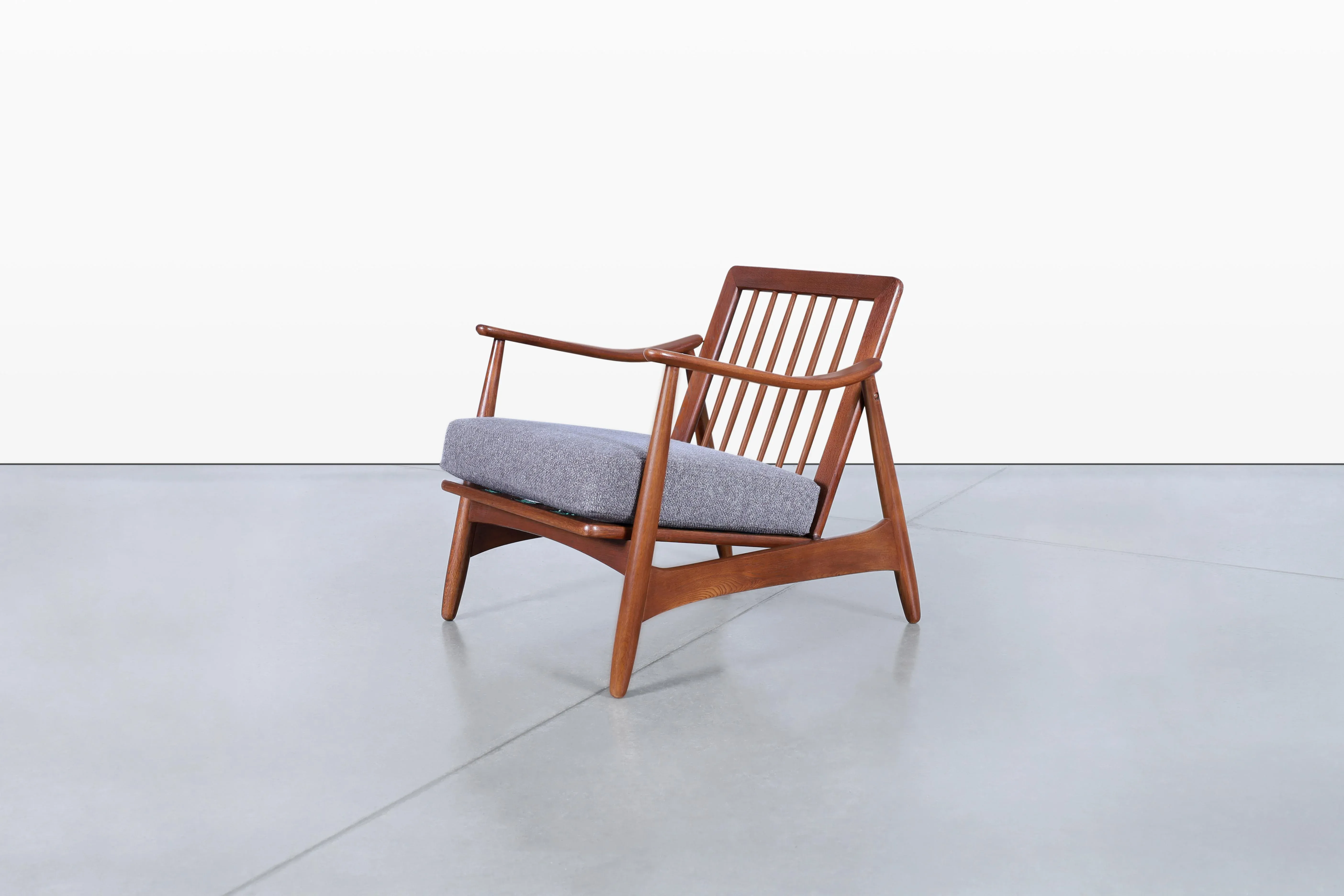 1950s Danish Modern Walnut Lounge Chair by Torben Strandgaard