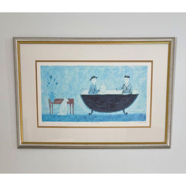 ポーラ・マッカードル “Book in the Bath” Paula McArdle, Artist Print, 
