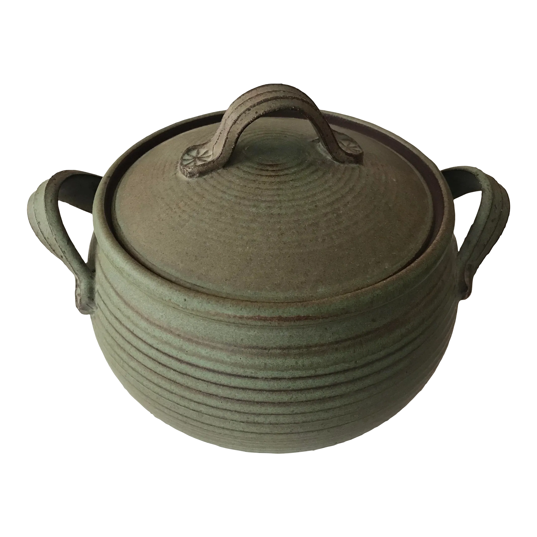 Circa 1950s Vintage Mid-Century Modern Skala American Studio Art Pottery Lidded Vessel