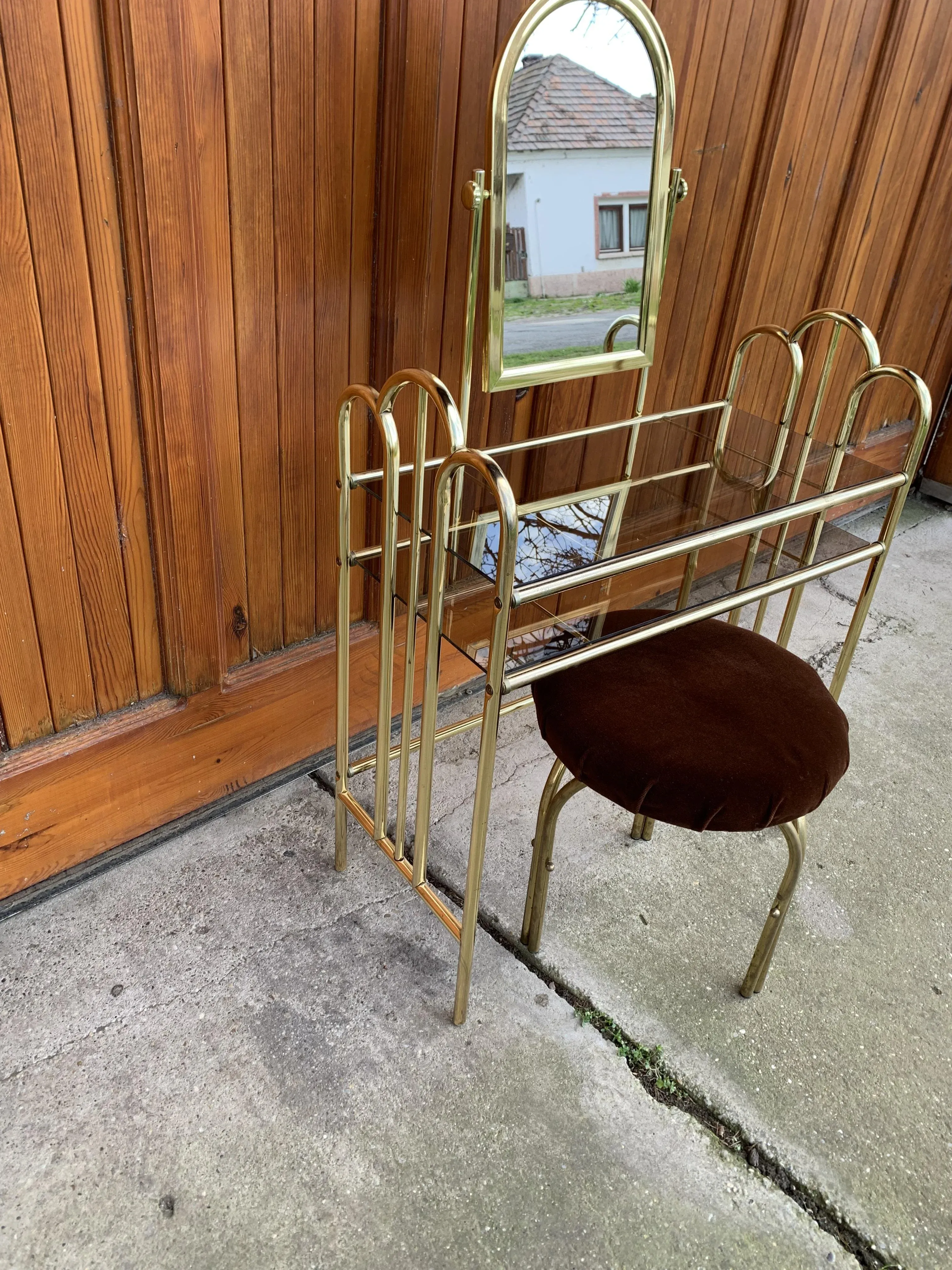 brown dressing table chair French Neoclassical Club, Dressing Table or Desk Chair Walnut and Leat —  The Art of Antiquing main image 1