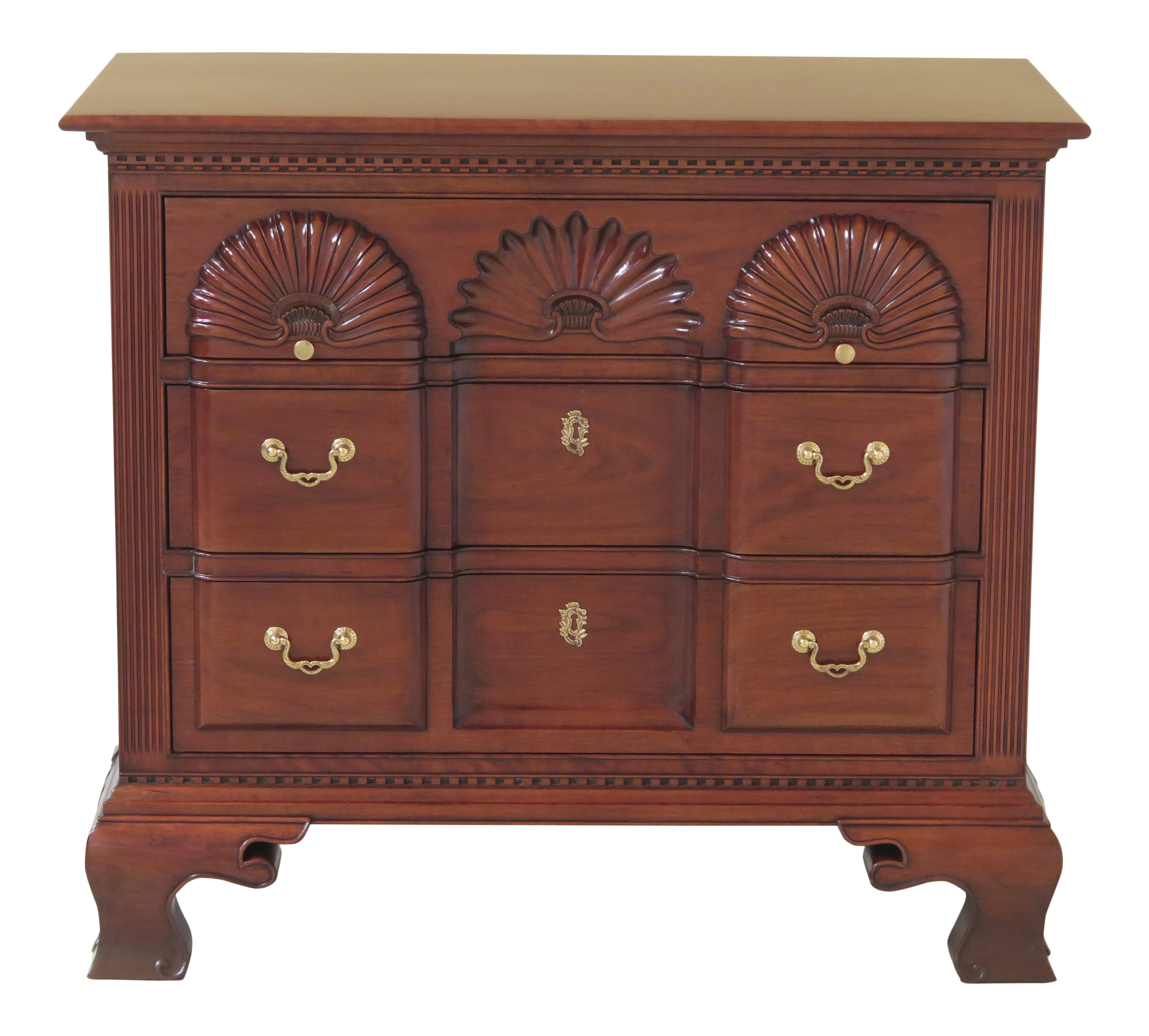Chippendale Kindel Winterthur Blockfront Goddard Style Chest Of